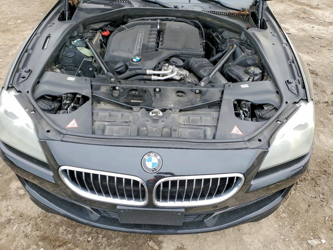 2014 Bmw 640 I Gran Coupe Black vin: WBA6A0C53ED317248