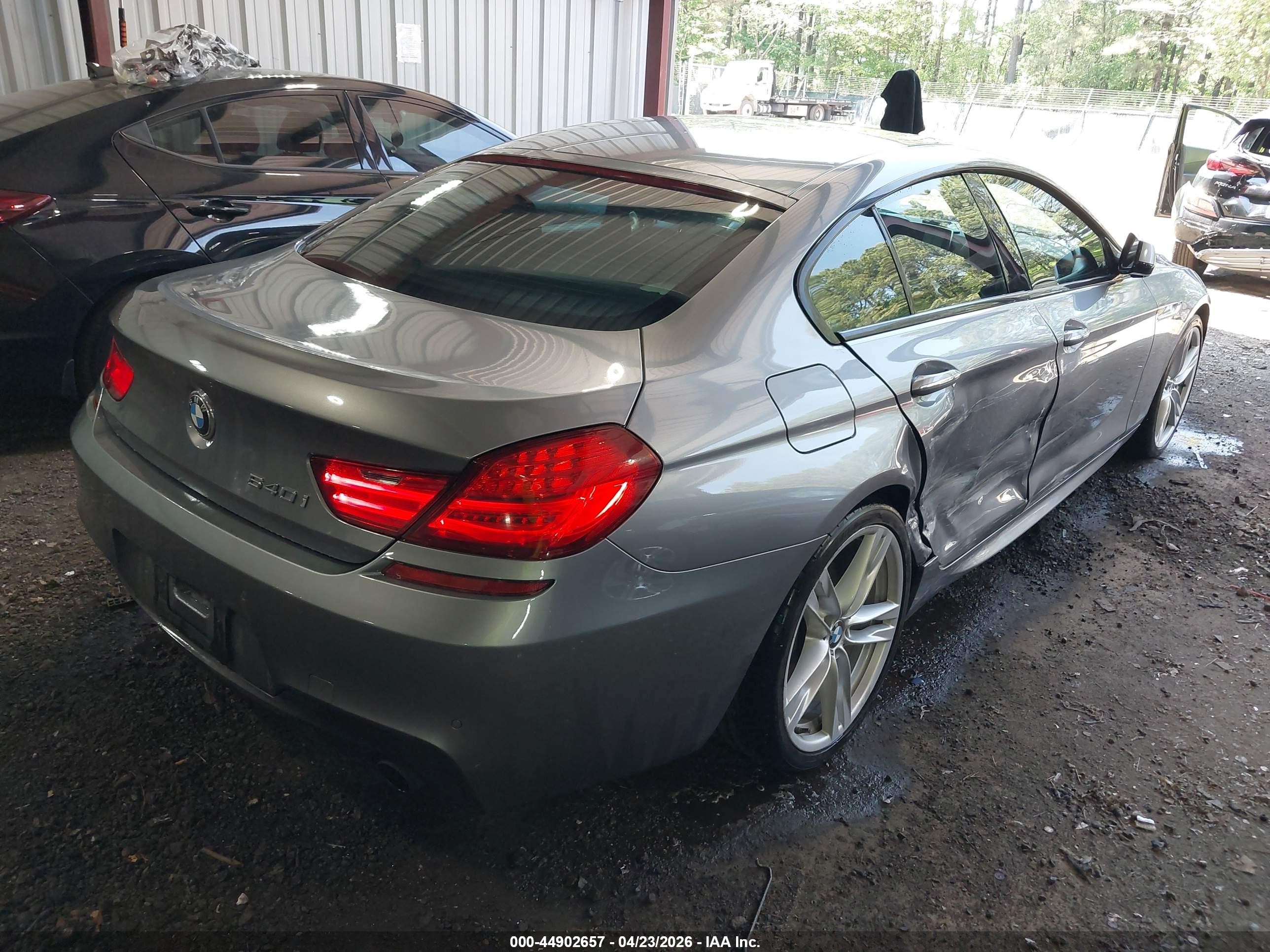 2014 Bmw 640i Gran Coupe Gray vin: WBA6A0C53ED317430