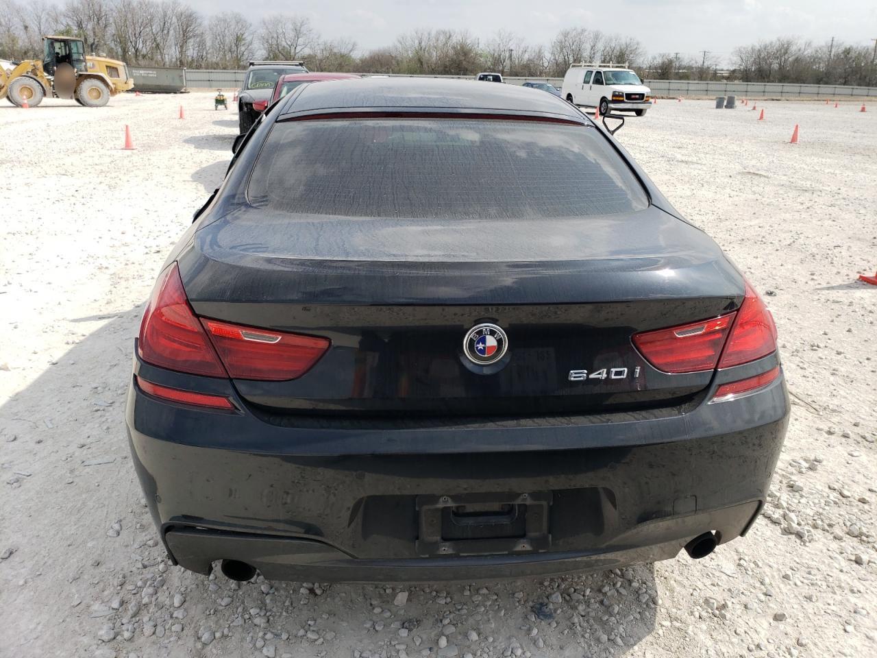 2014 Bmw 640 I Gran Coupe Black vin: WBA6A0C53ED317735