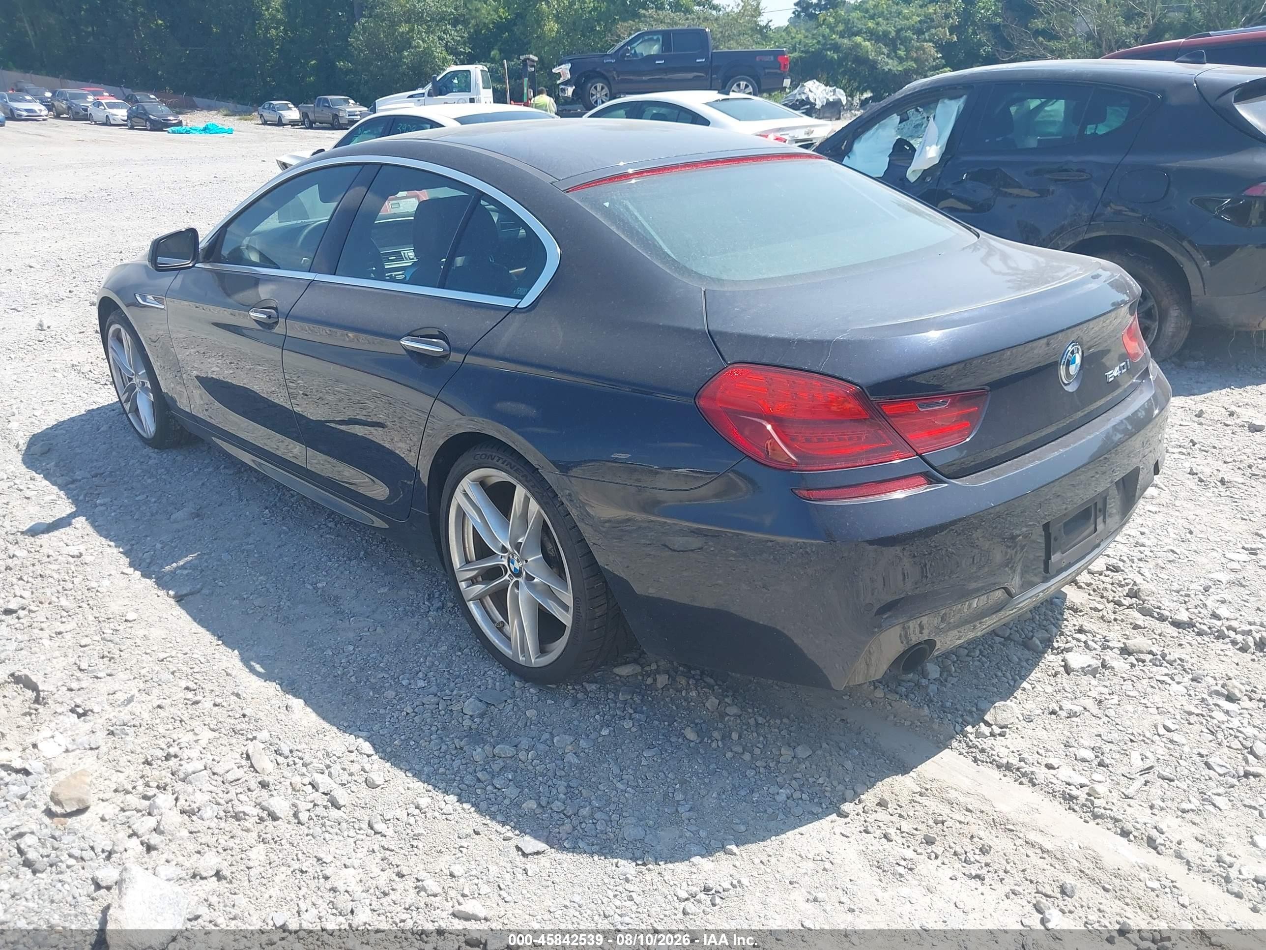 2013 Bmw 640i Gran Coupe Черный vin: WBA6A0C54DDF14317