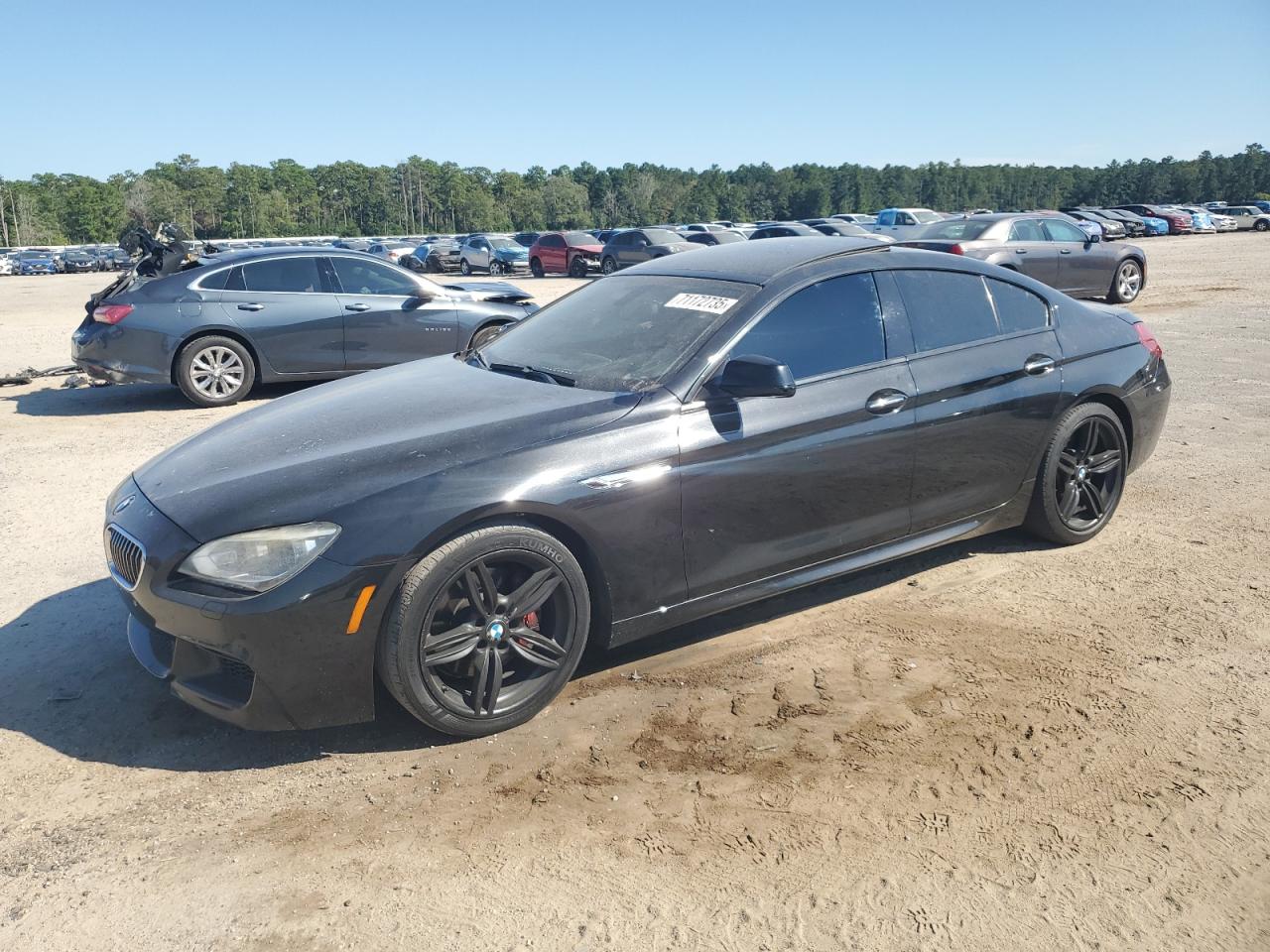 2014 Bmw 640 I Gran Coupe Black vin: WBA6A0C55ED317283