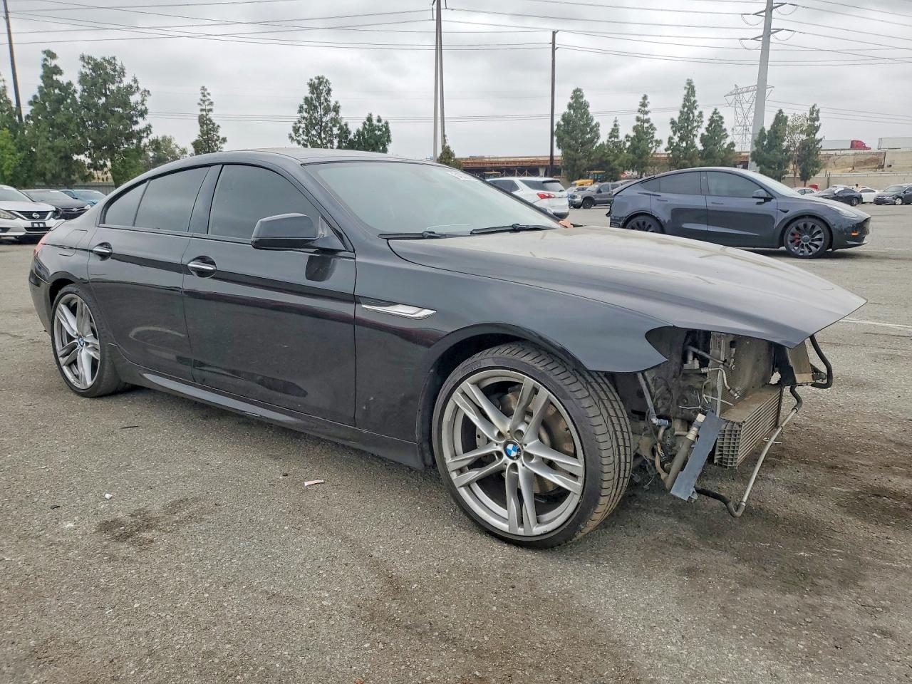 2015 Bmw 640 I Gran Coupe Черный vin: WBA6A0C55FD318581