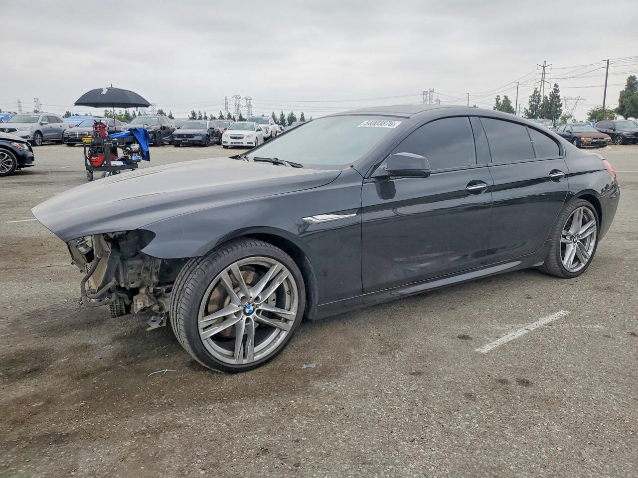 2015 Bmw 640 I Gran Coupe Черный vin: WBA6A0C55FD318581