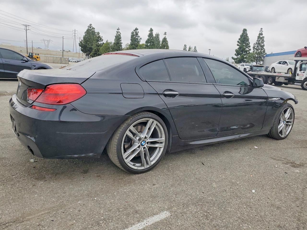2015 Bmw 640 I Gran Coupe Черный vin: WBA6A0C55FD318581
