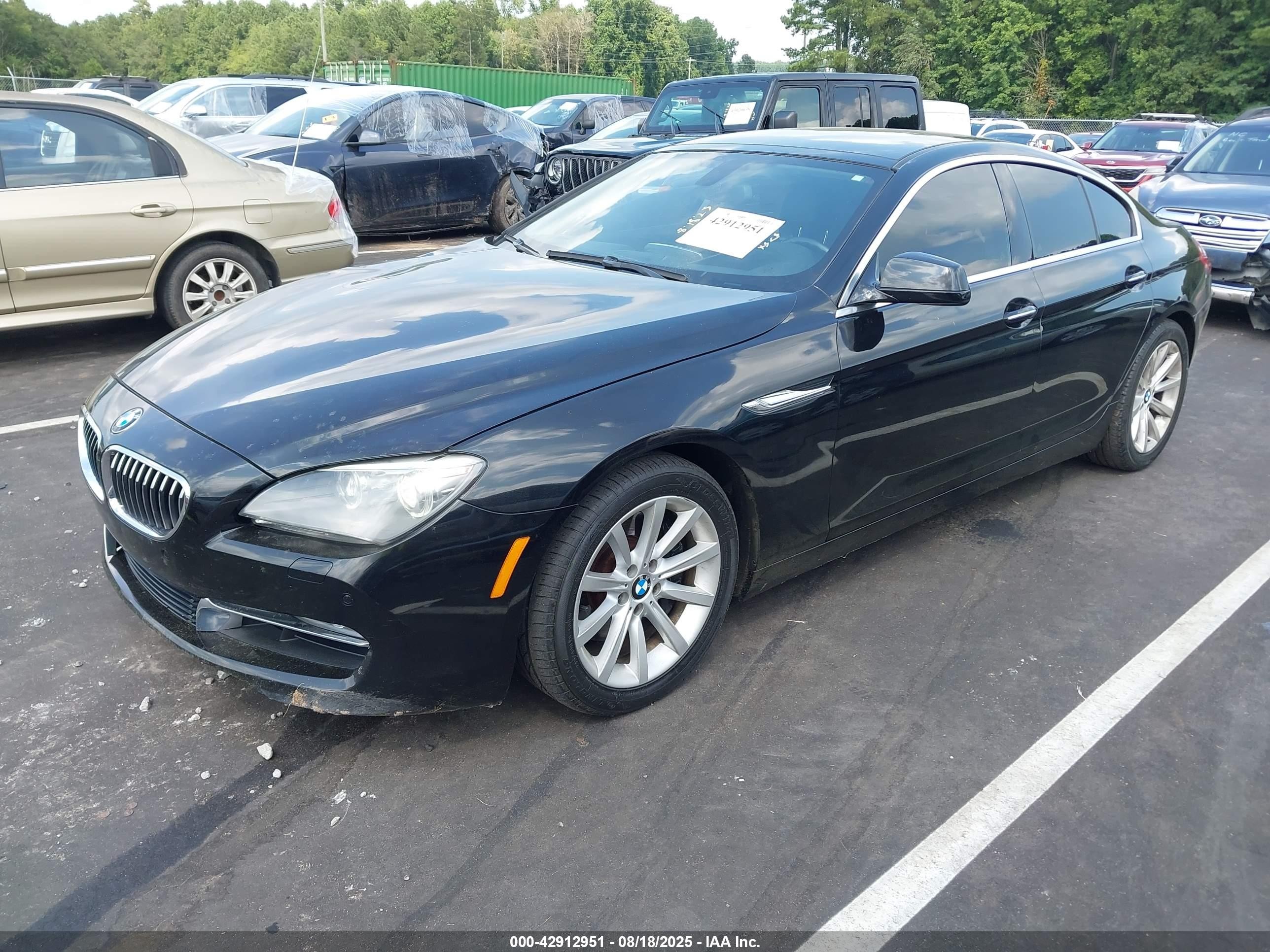 2015 Bmw 640i Gran Coupe   Black vin: WBA6A0C55FD318676