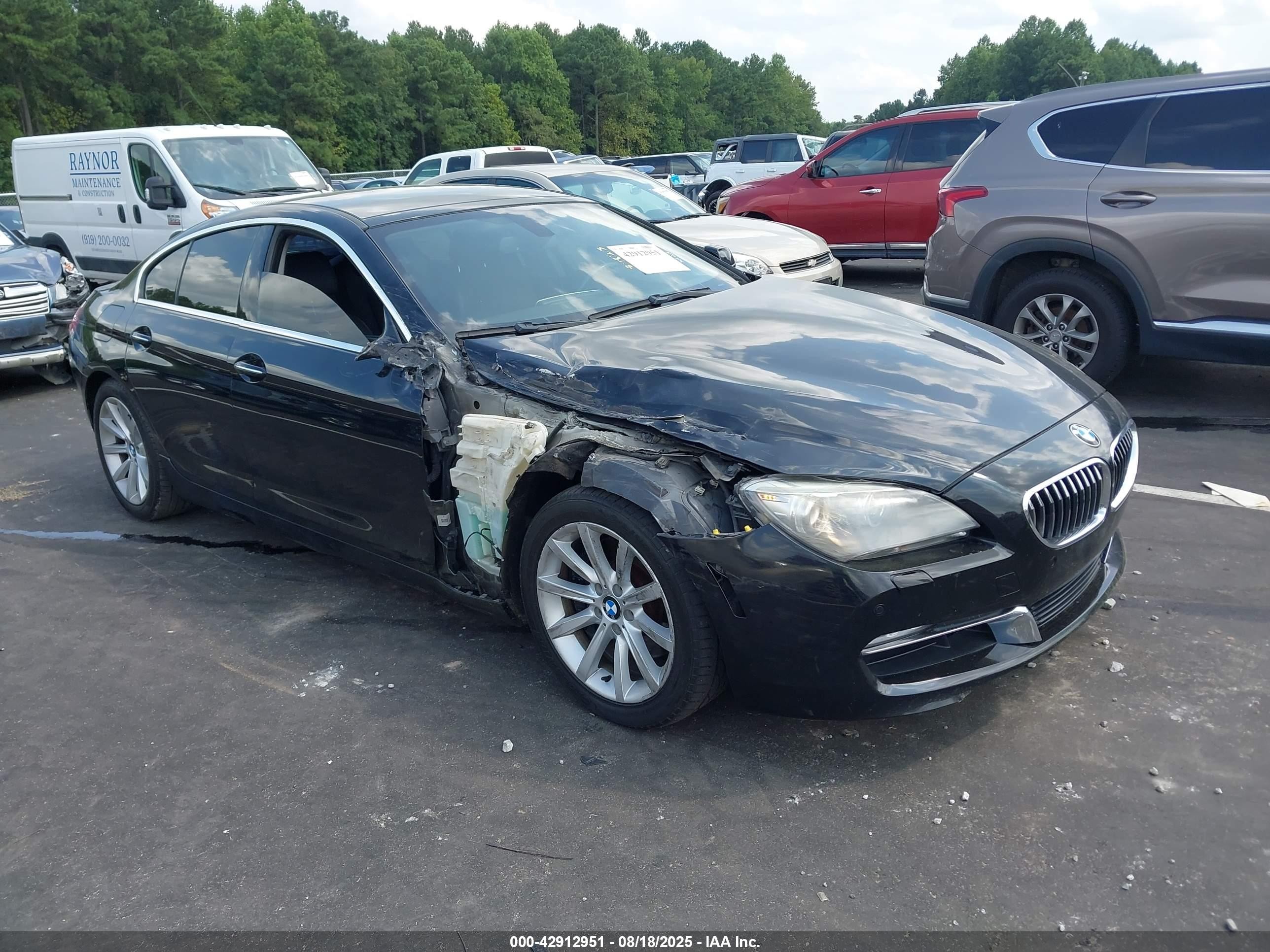 2015 Bmw 640i Gran Coupe   Black vin: WBA6A0C55FD318676