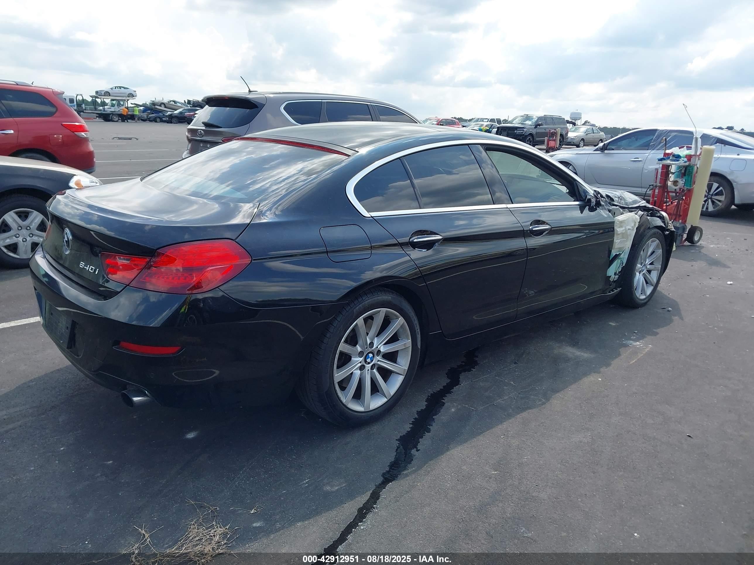 2015 Bmw 640i Gran Coupe   Black vin: WBA6A0C55FD318676