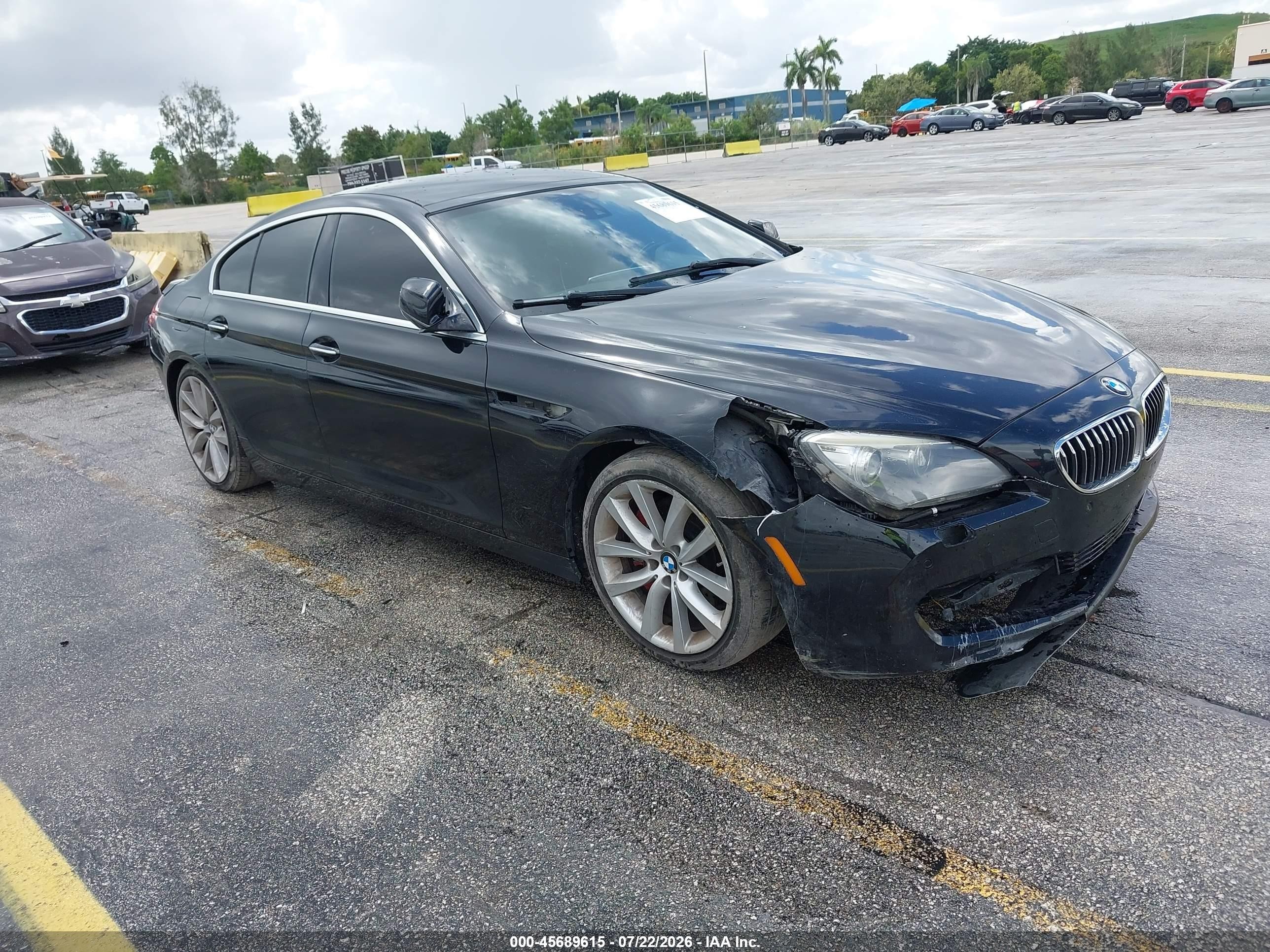 2013 Bmw 640i Gran Coupe   Black vin: WBA6A0C56DDF14321