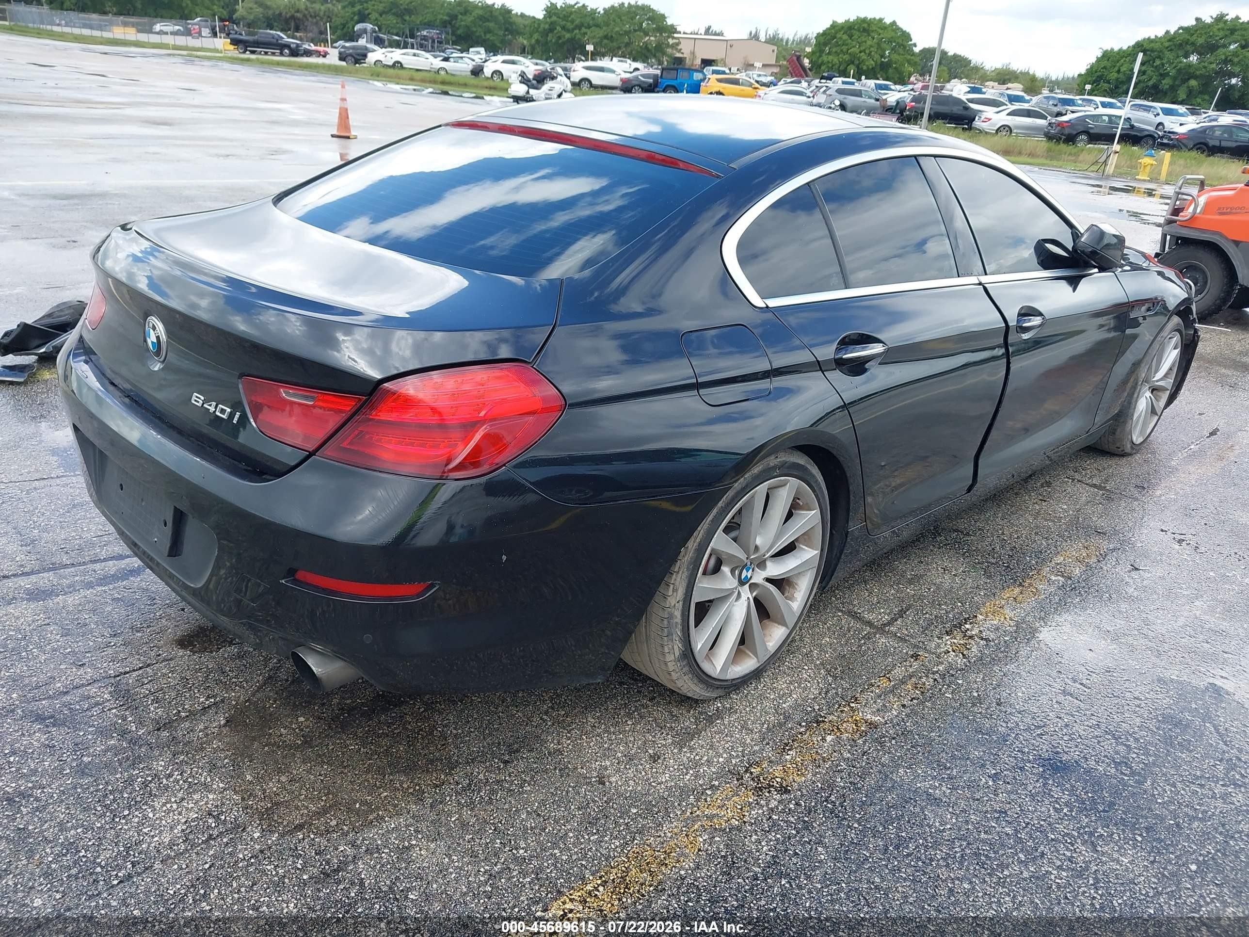 2013 Bmw 640i Gran Coupe   Black vin: WBA6A0C56DDF14321