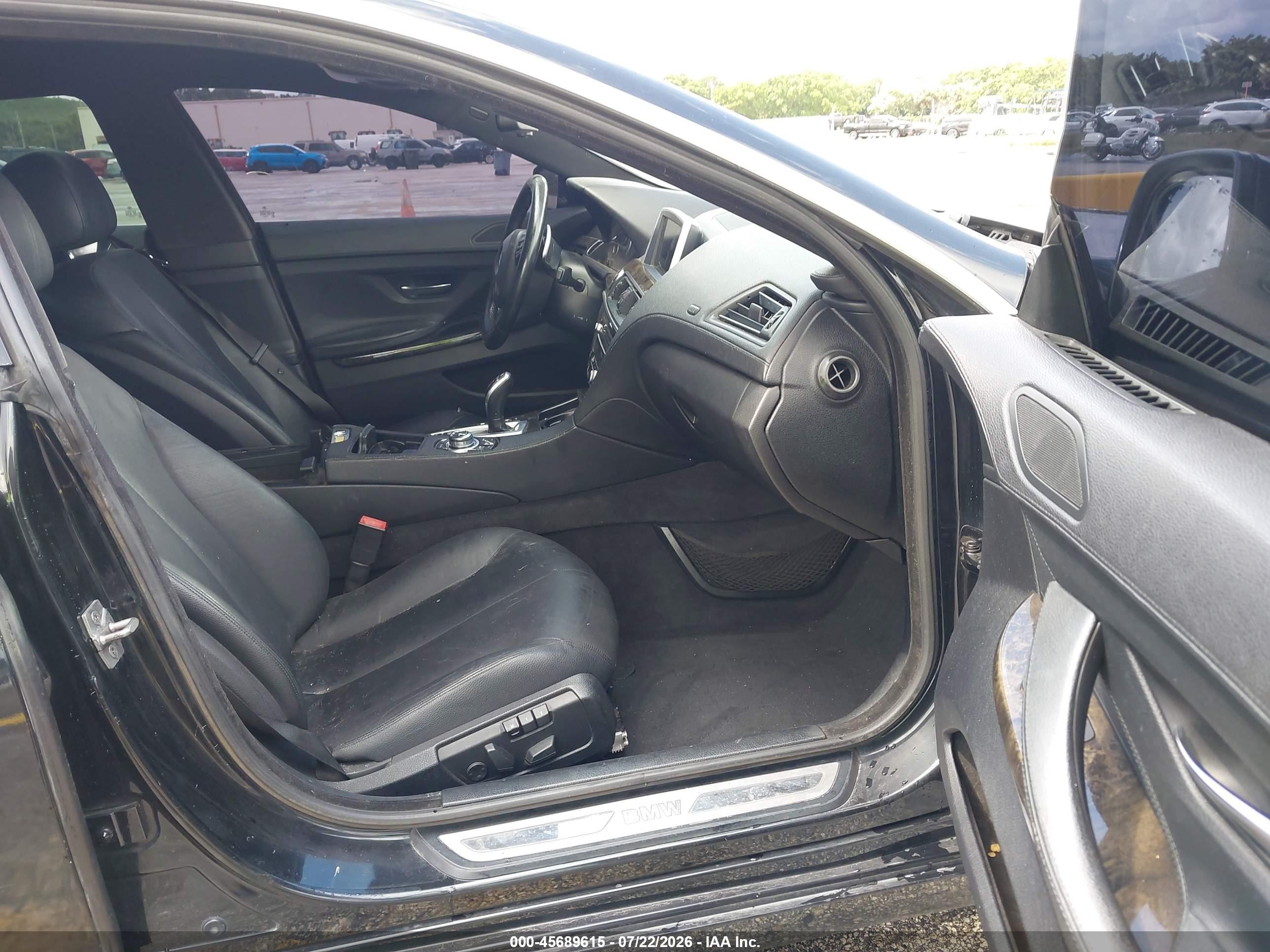 2013 Bmw 640i Gran Coupe   Black vin: WBA6A0C56DDF14321