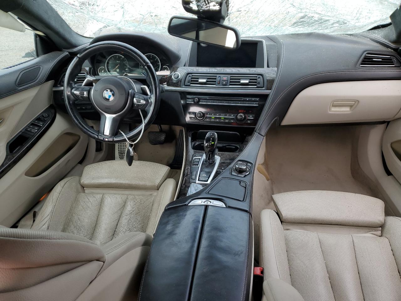 2014 Bmw 640 I Gran Coupe White vin: WBA6A0C56ED317325