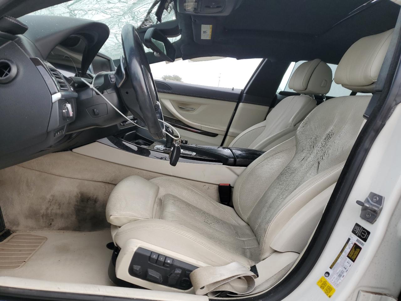2014 Bmw 640 I Gran Coupe White vin: WBA6A0C56ED317325