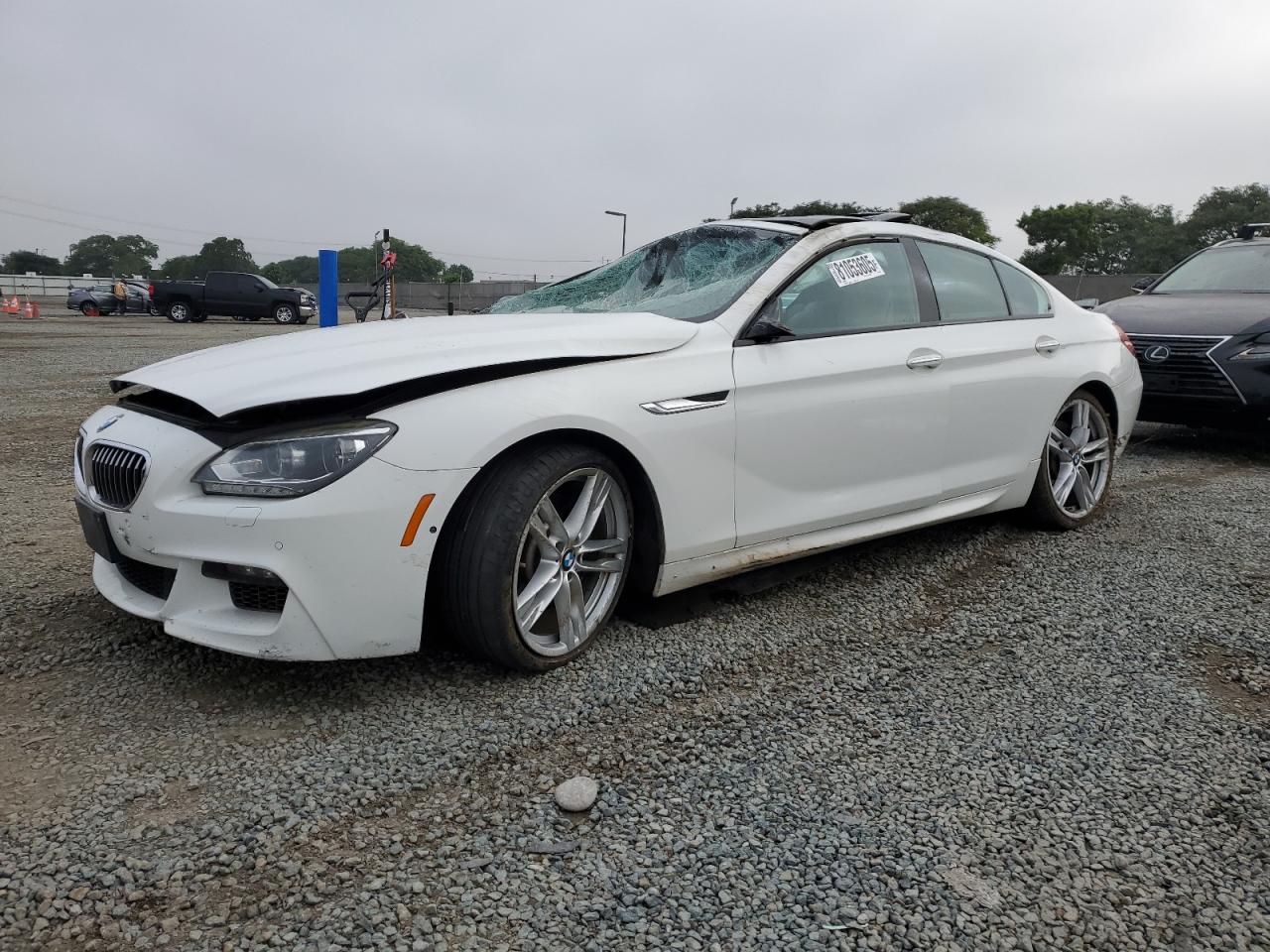 2014 Bmw 640 I Gran Coupe White vin: WBA6A0C56ED317325
