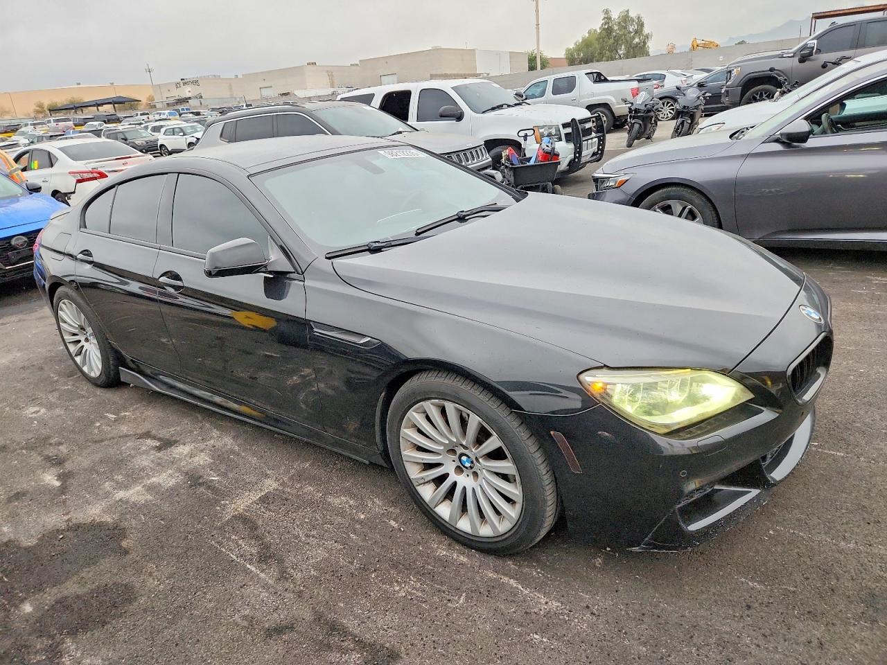 2014 Bmw 640 I Gran Coupe Black vin: WBA6A0C57ED317169