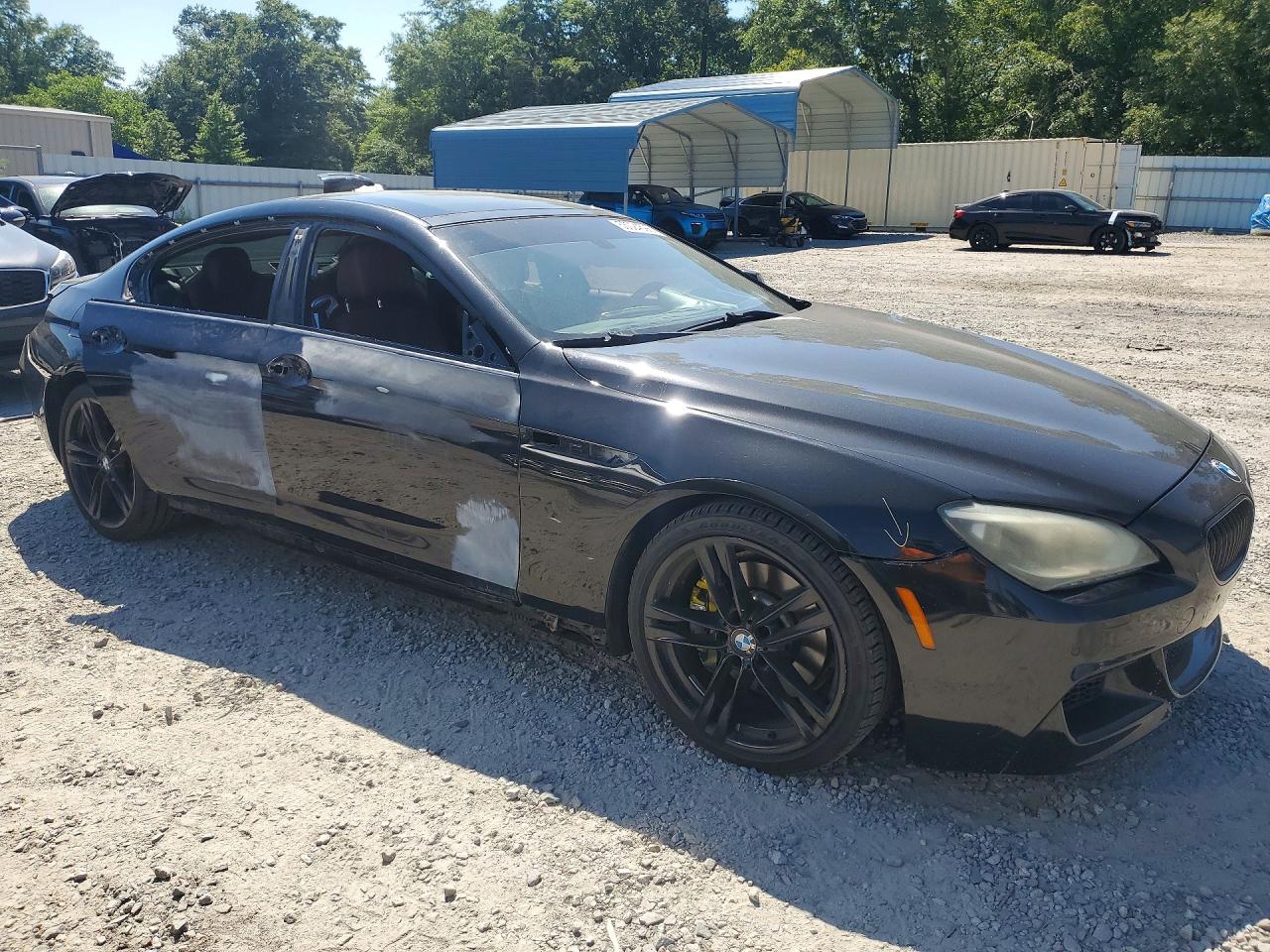 2015 Bmw 640 I Gran Coupe Black vin: WBA6A0C57FD318999