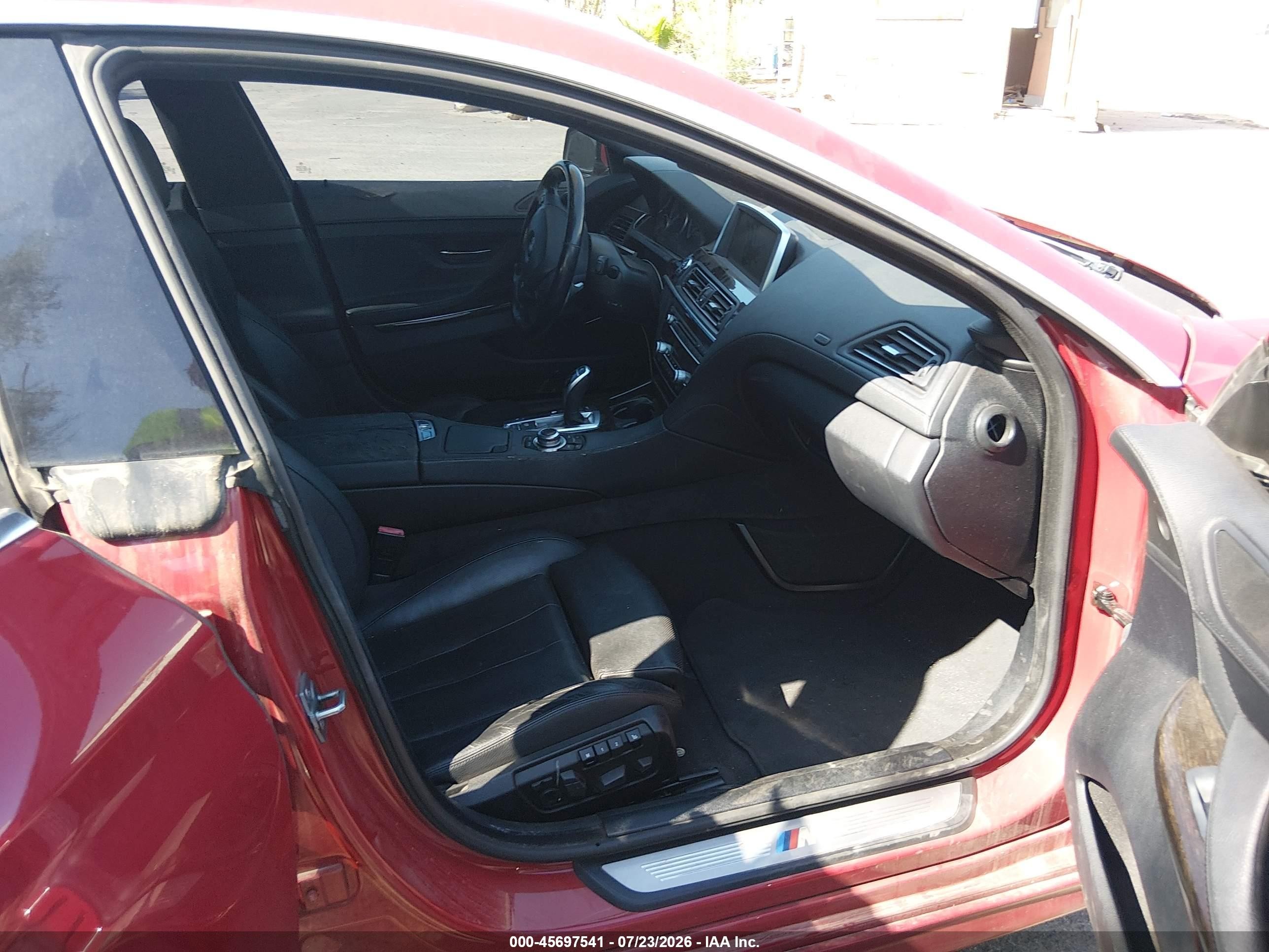 2013 Bmw 640i Gran Coupe Red vin: WBA6A0C58DDF14238