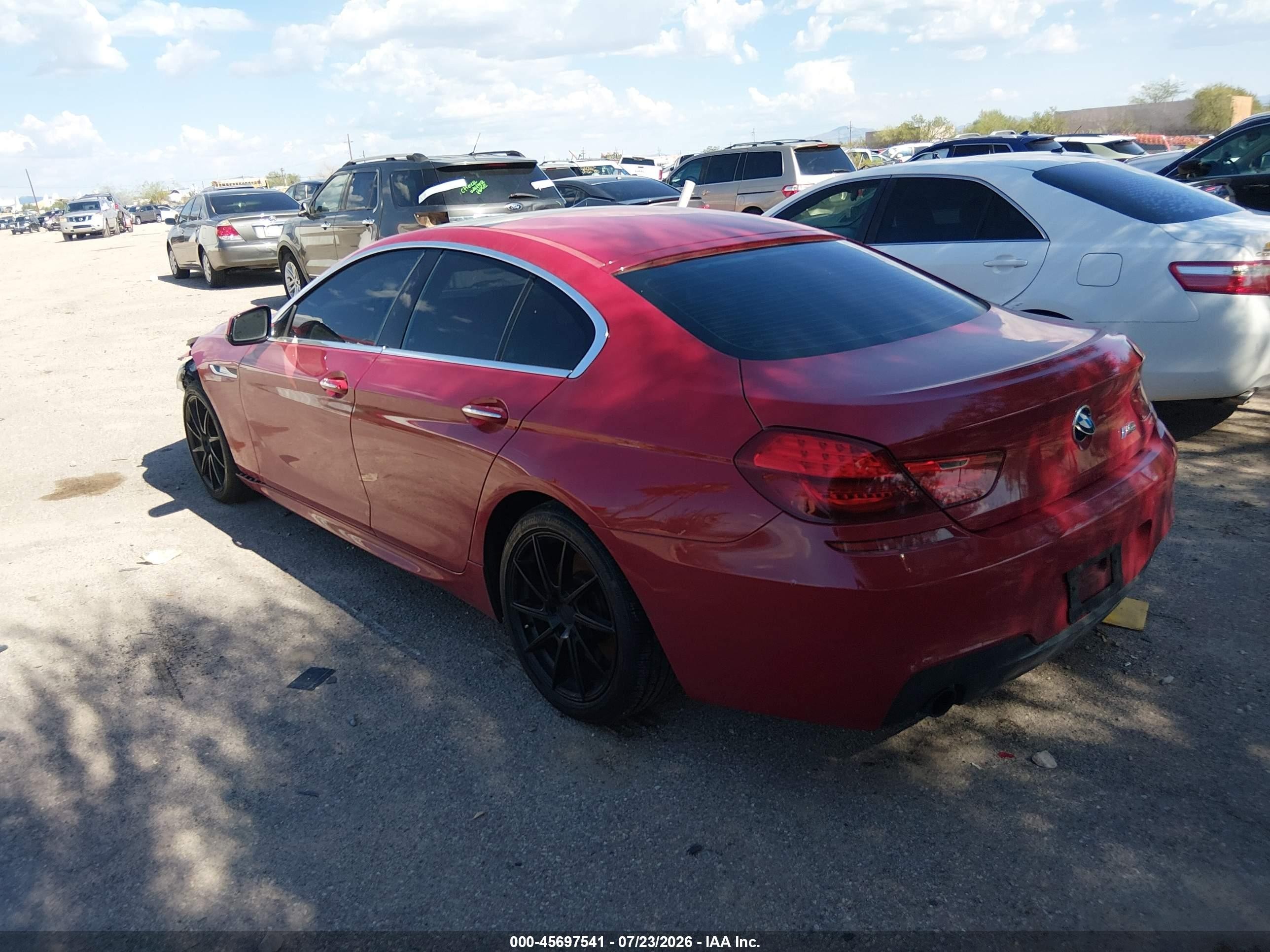 2013 Bmw 640i Gran Coupe Red vin: WBA6A0C58DDF14238