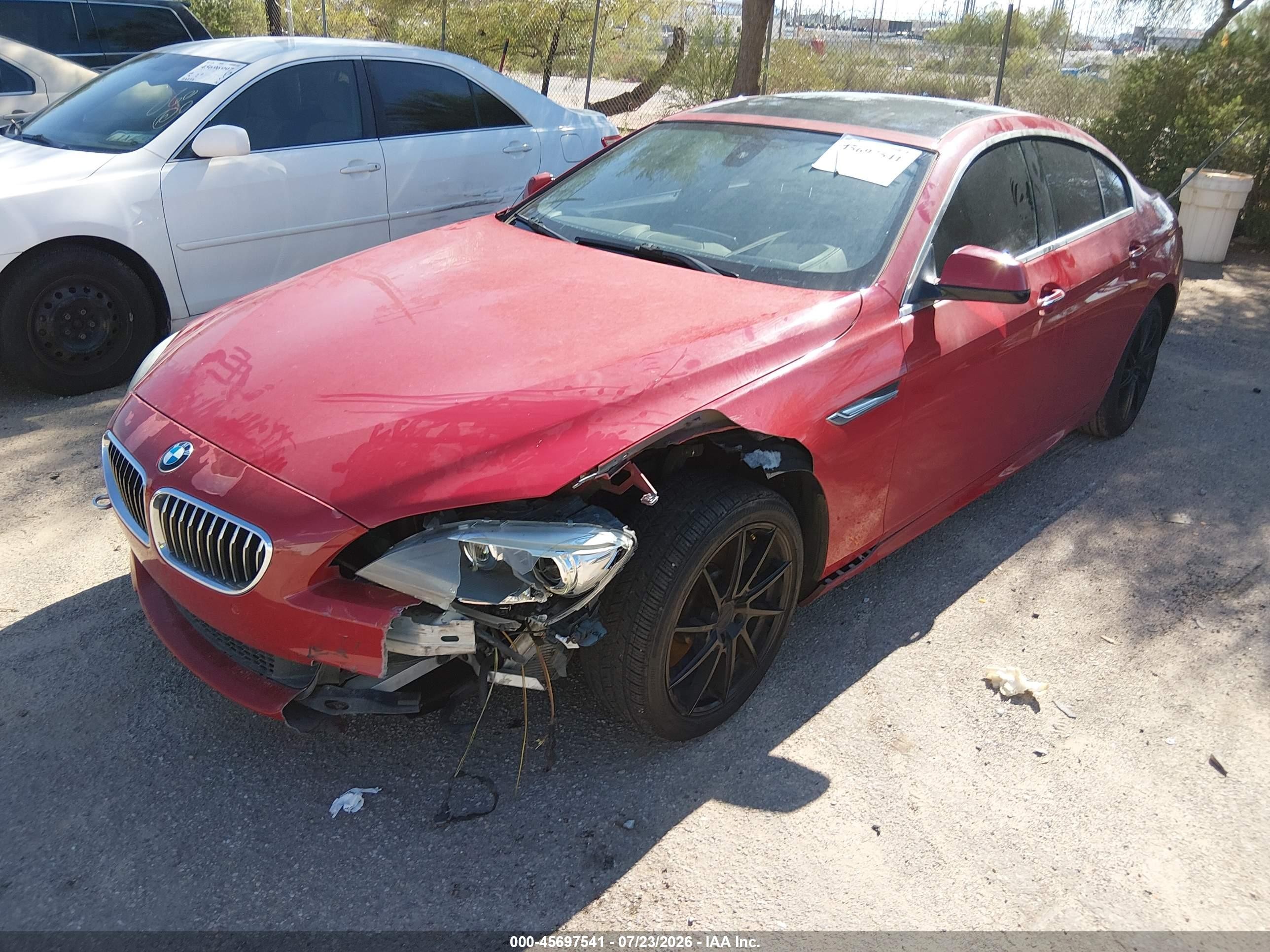 2013 Bmw 640i Gran Coupe Red vin: WBA6A0C58DDF14238