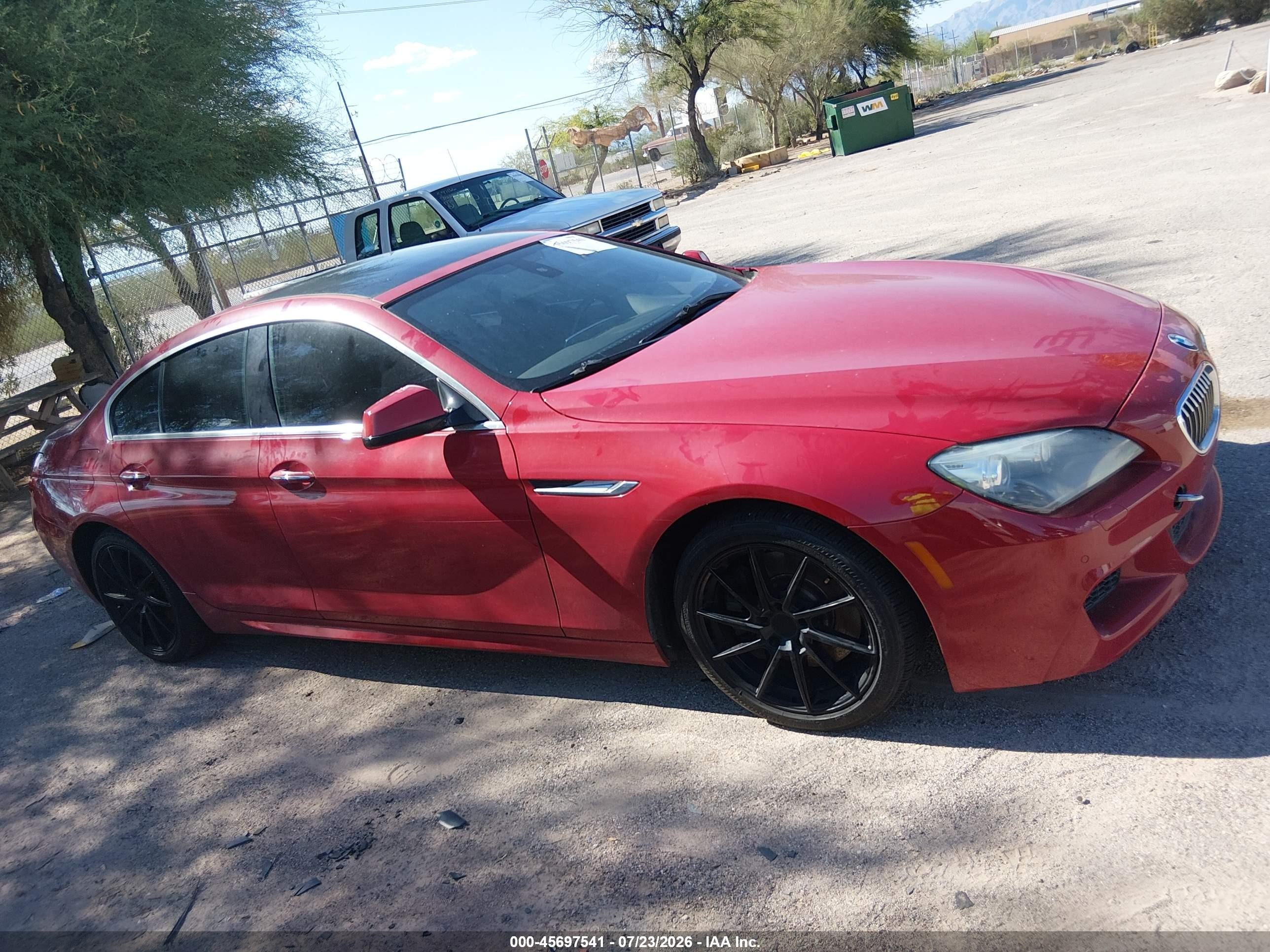 2013 Bmw 640i Gran Coupe Red vin: WBA6A0C58DDF14238