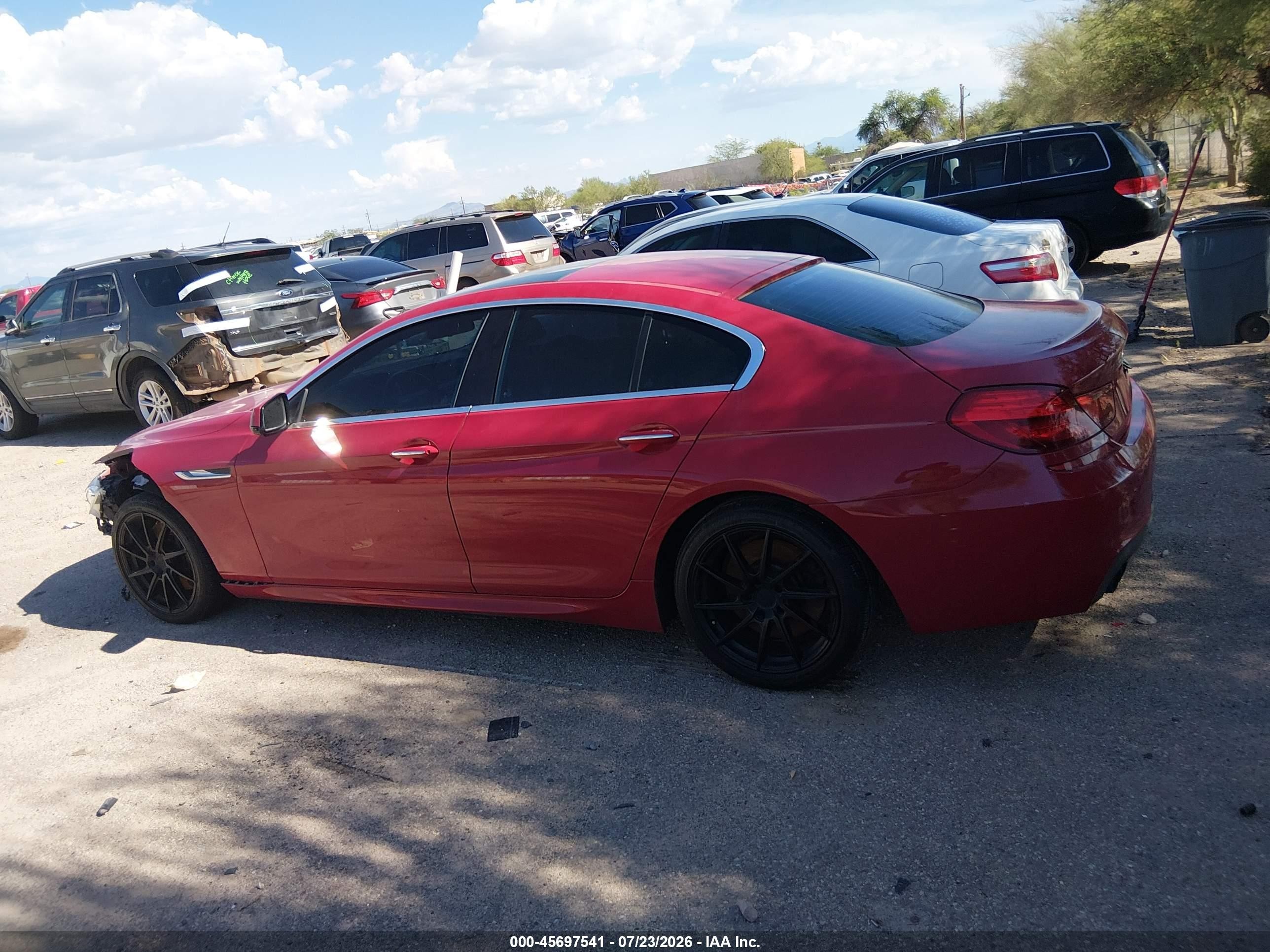 2013 Bmw 640i Gran Coupe Red vin: WBA6A0C58DDF14238