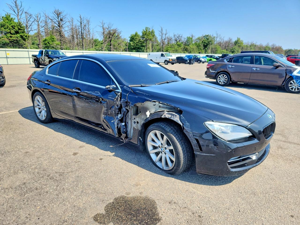 2013 Bmw 640 I Черный vin: WBA6A0C58DDZ03992