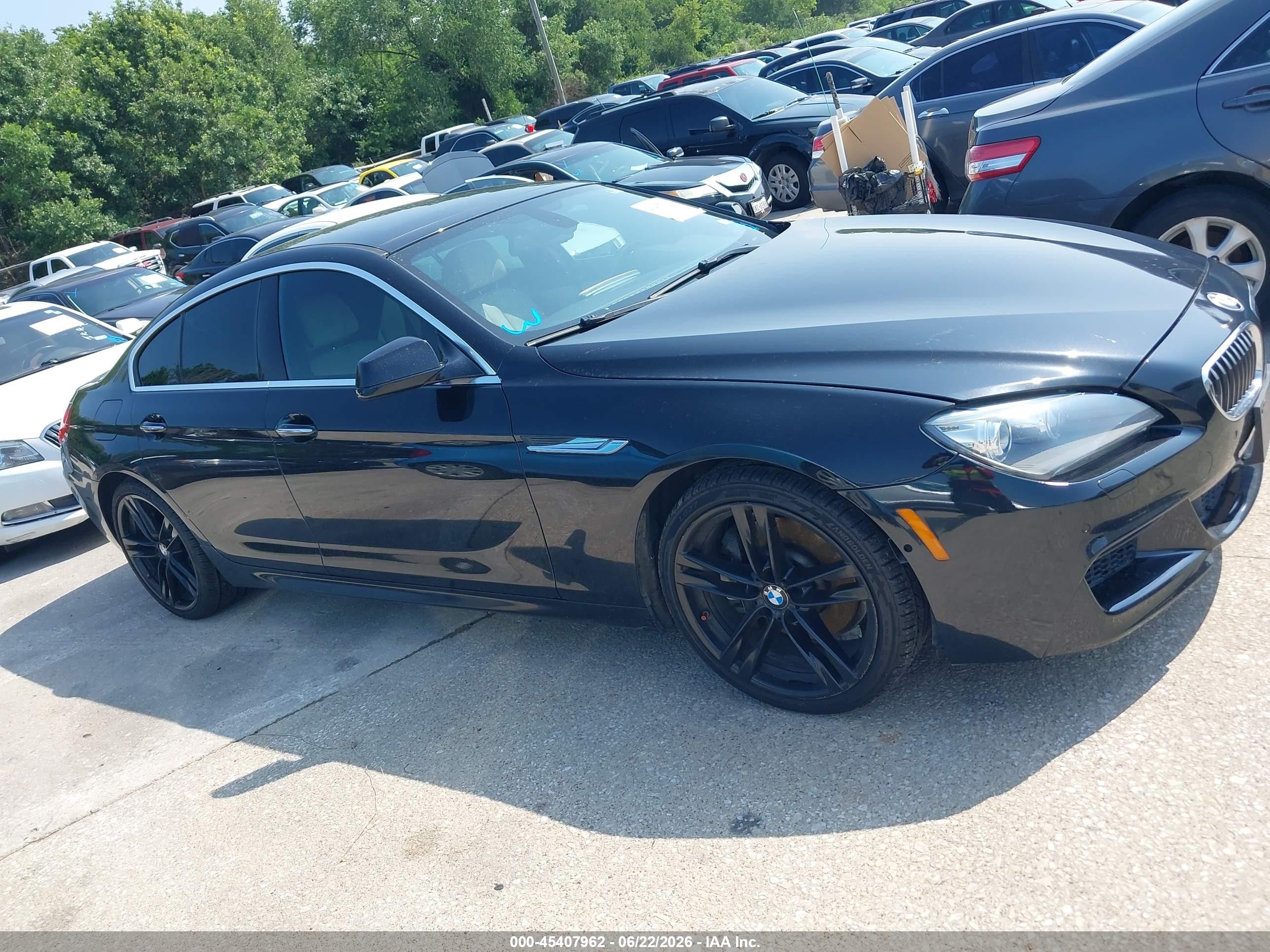 2013 Bmw 640i Gran Coupe   Black vin: WBA6A0C59DDF14393