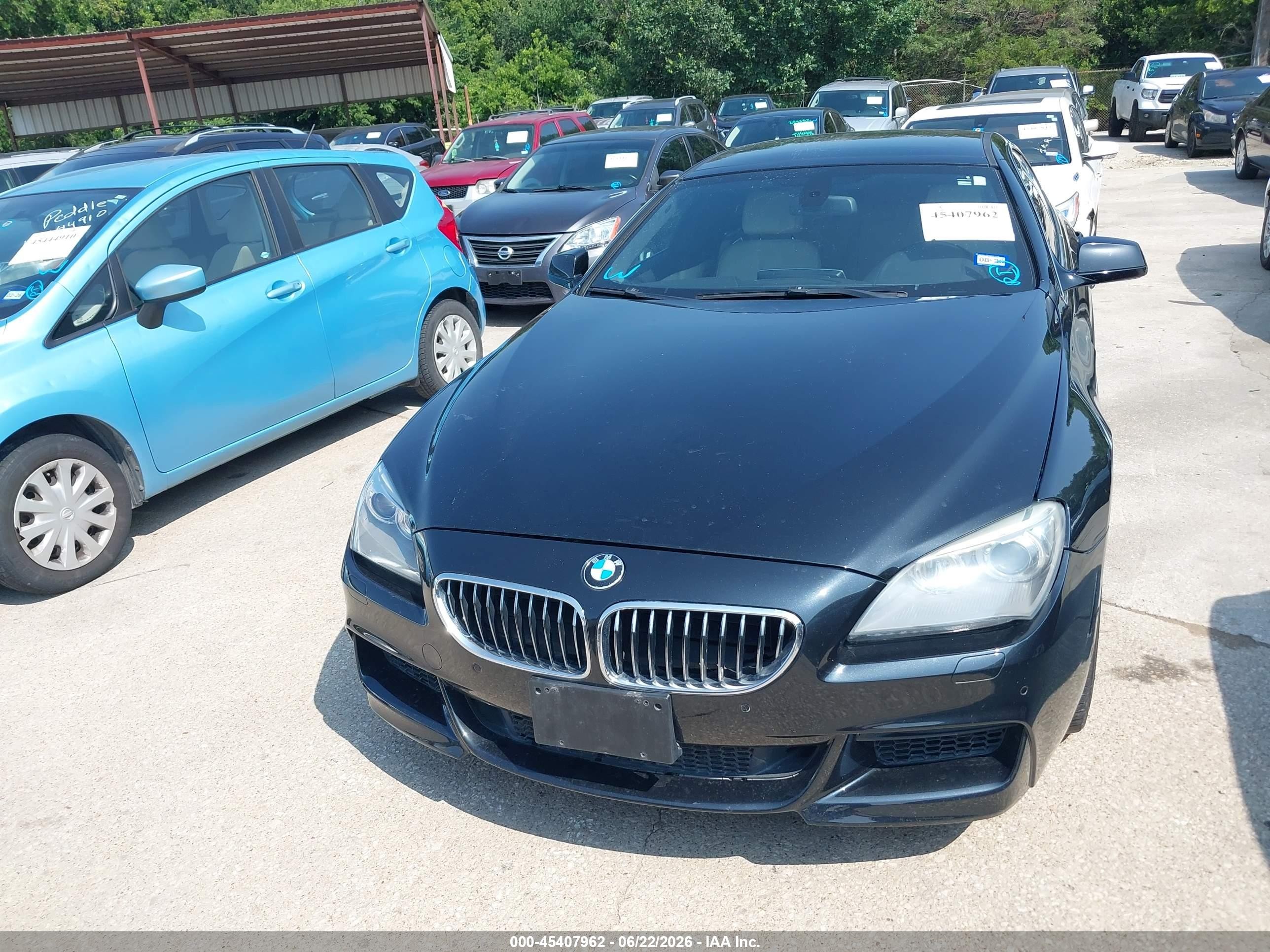 2013 Bmw 640i Gran Coupe   Black vin: WBA6A0C59DDF14393