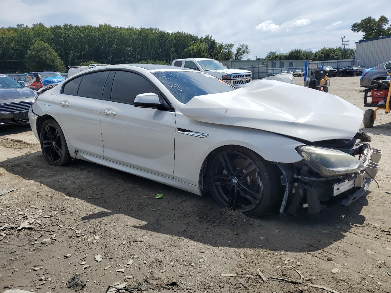 2014 Bmw 640 I Gran Coupe White vin: WBA6A0C59ED317822