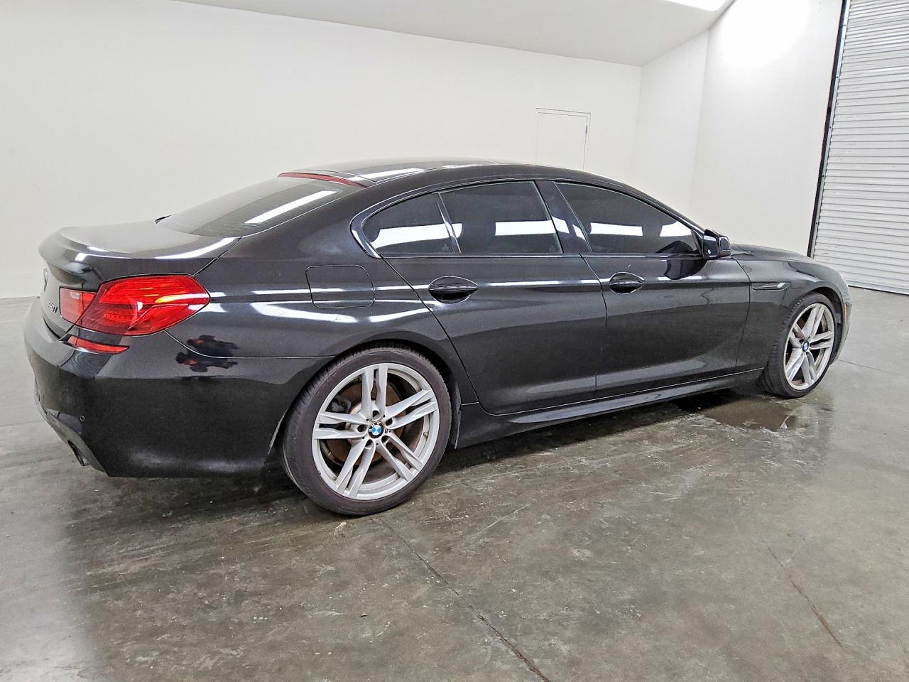 2015 Bmw 640 I Gran Coupe Black vin: WBA6A0C59FGB53796