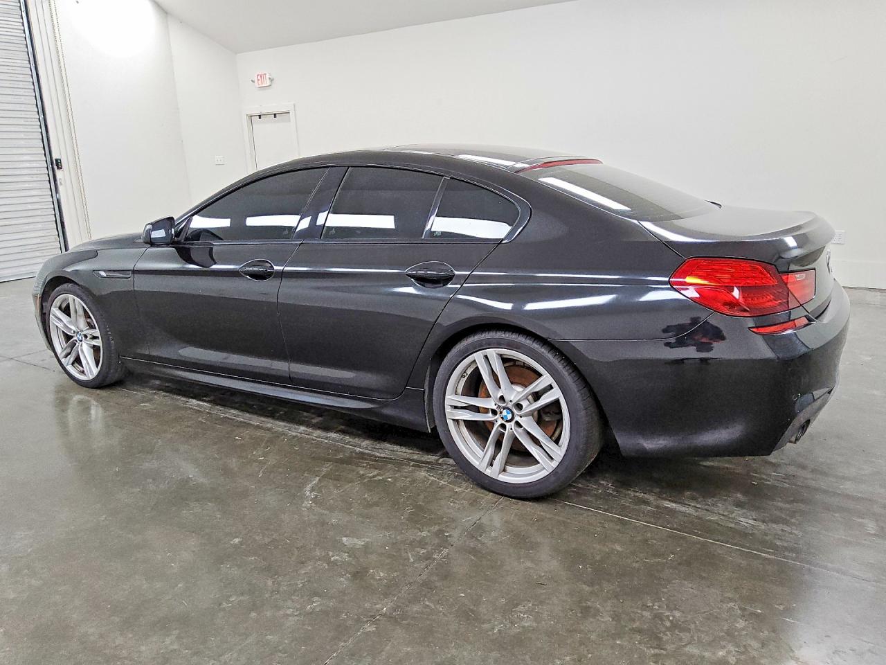 2015 Bmw 640 I Gran Coupe Black vin: WBA6A0C59FGB53796