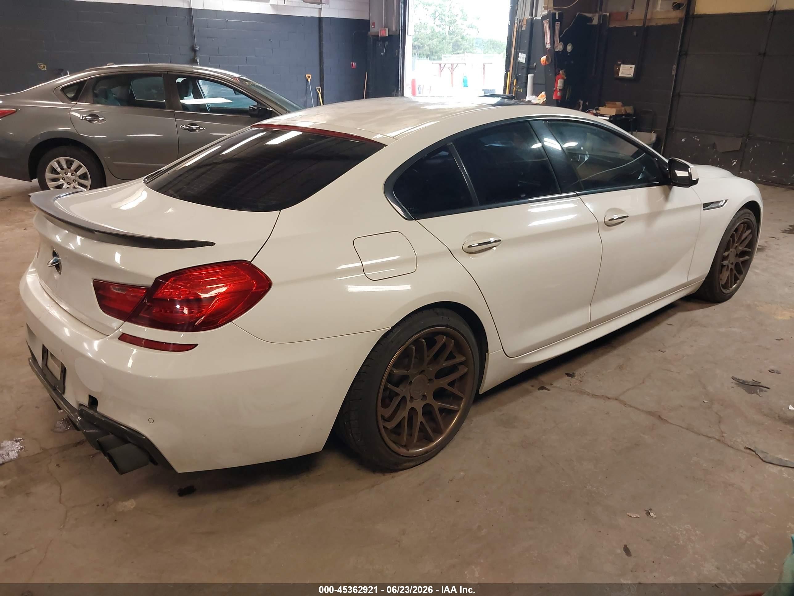 2015 Bmw 640i Gran Coupe   White vin: WBA6A0C5XFD318608