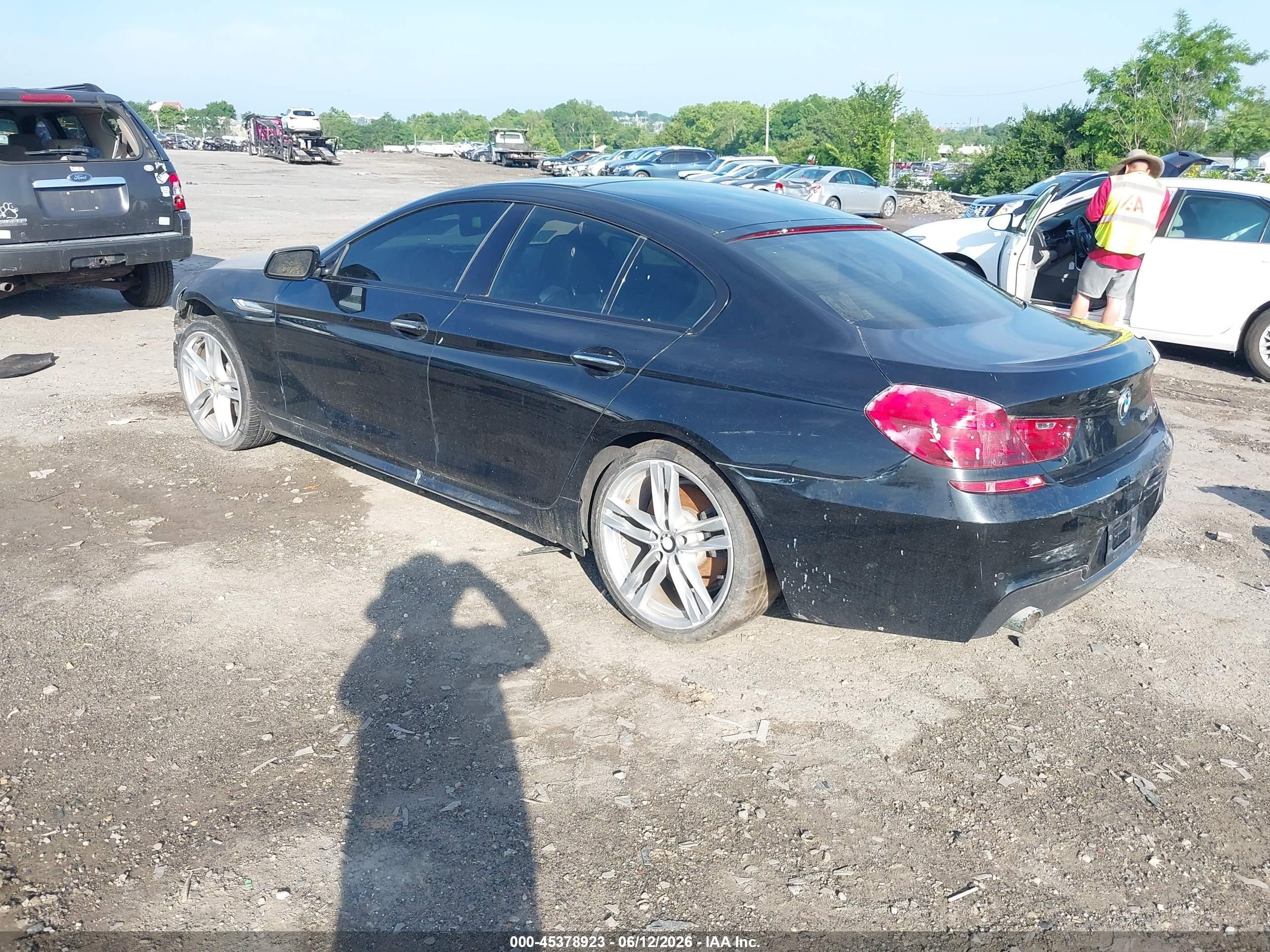2015 Bmw 640i Gran Coupe   Black vin: WBA6A0C5XFD318947