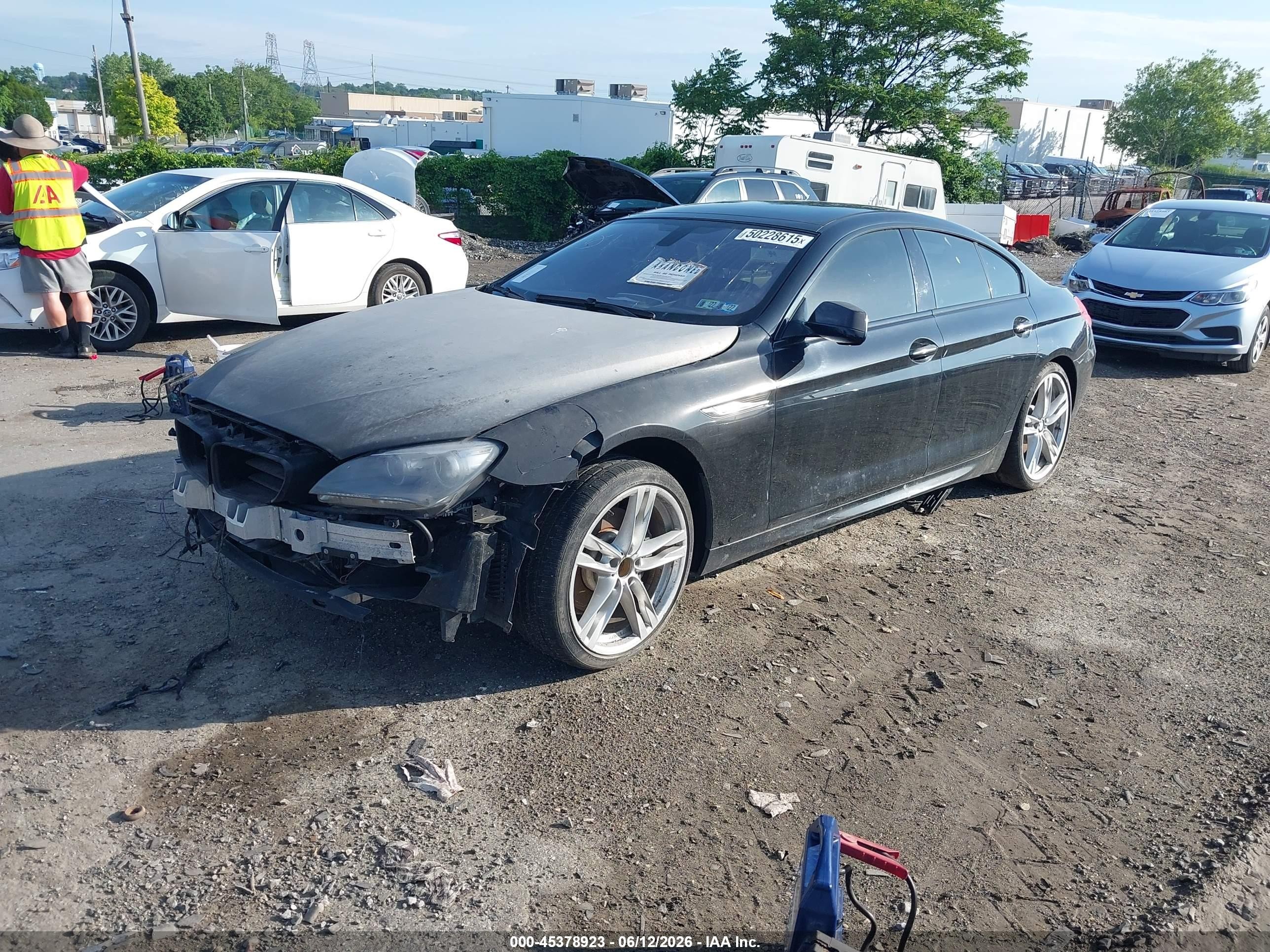 2015 Bmw 640i Gran Coupe   Black vin: WBA6A0C5XFD318947