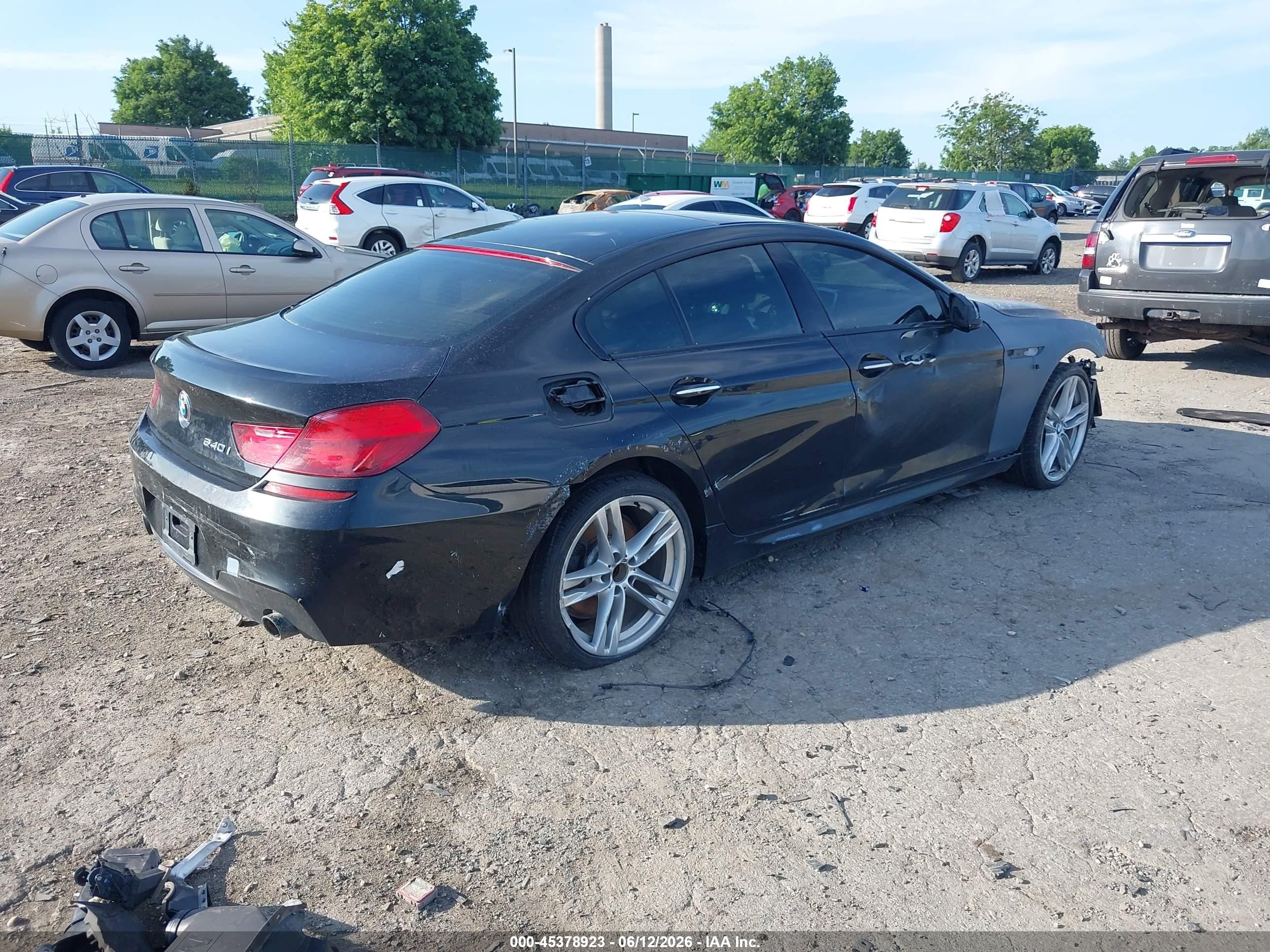2015 Bmw 640i Gran Coupe   Black vin: WBA6A0C5XFD318947
