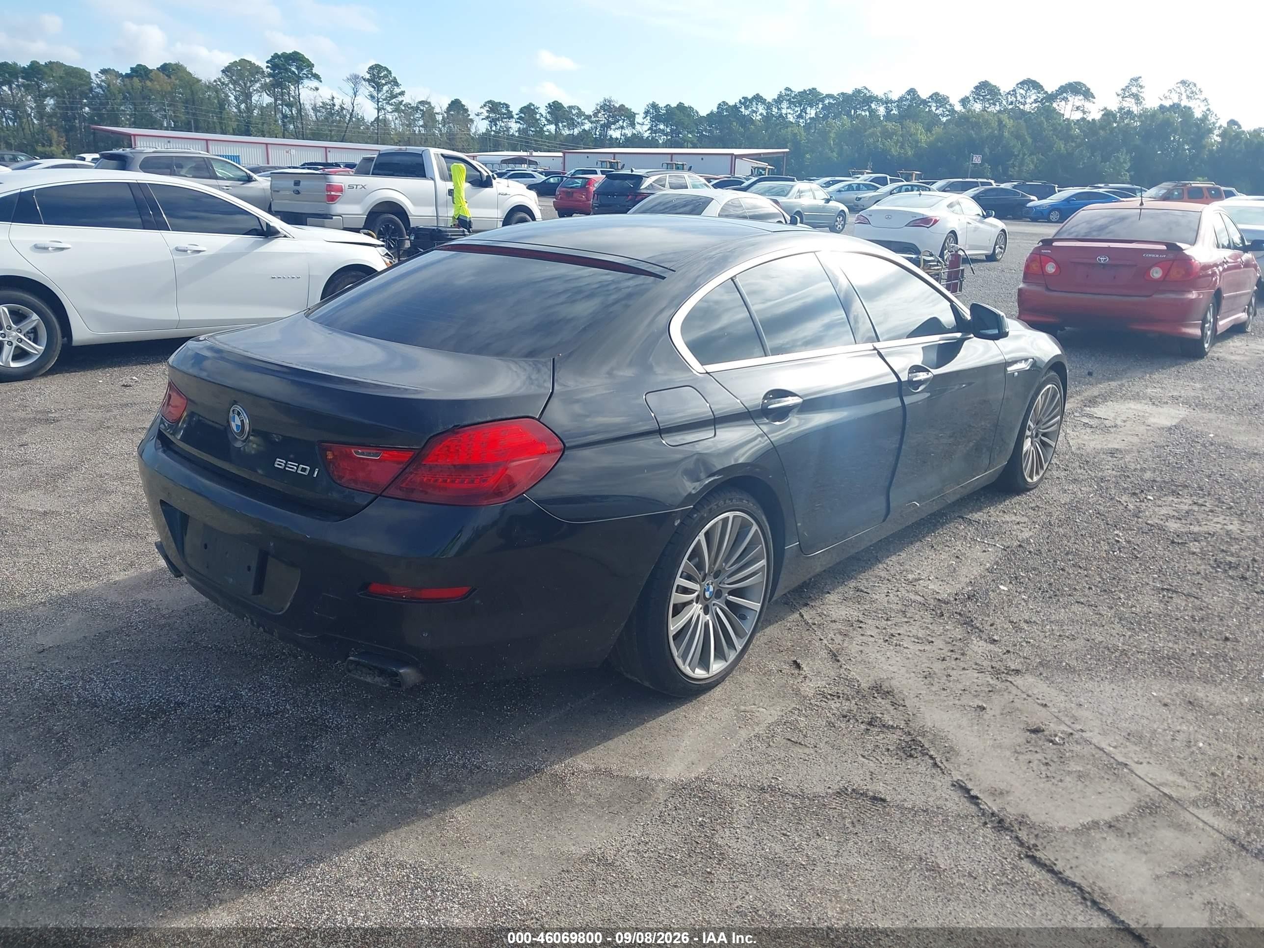 2013 Bmw 6 Series 650i Черный vin: WBA6B2C50DD128340
