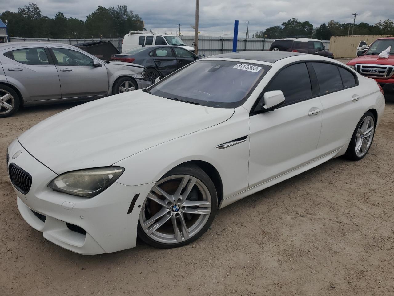 2014 Bmw 650 I Gran Coupe White vin: WBA6B2C52ED129734