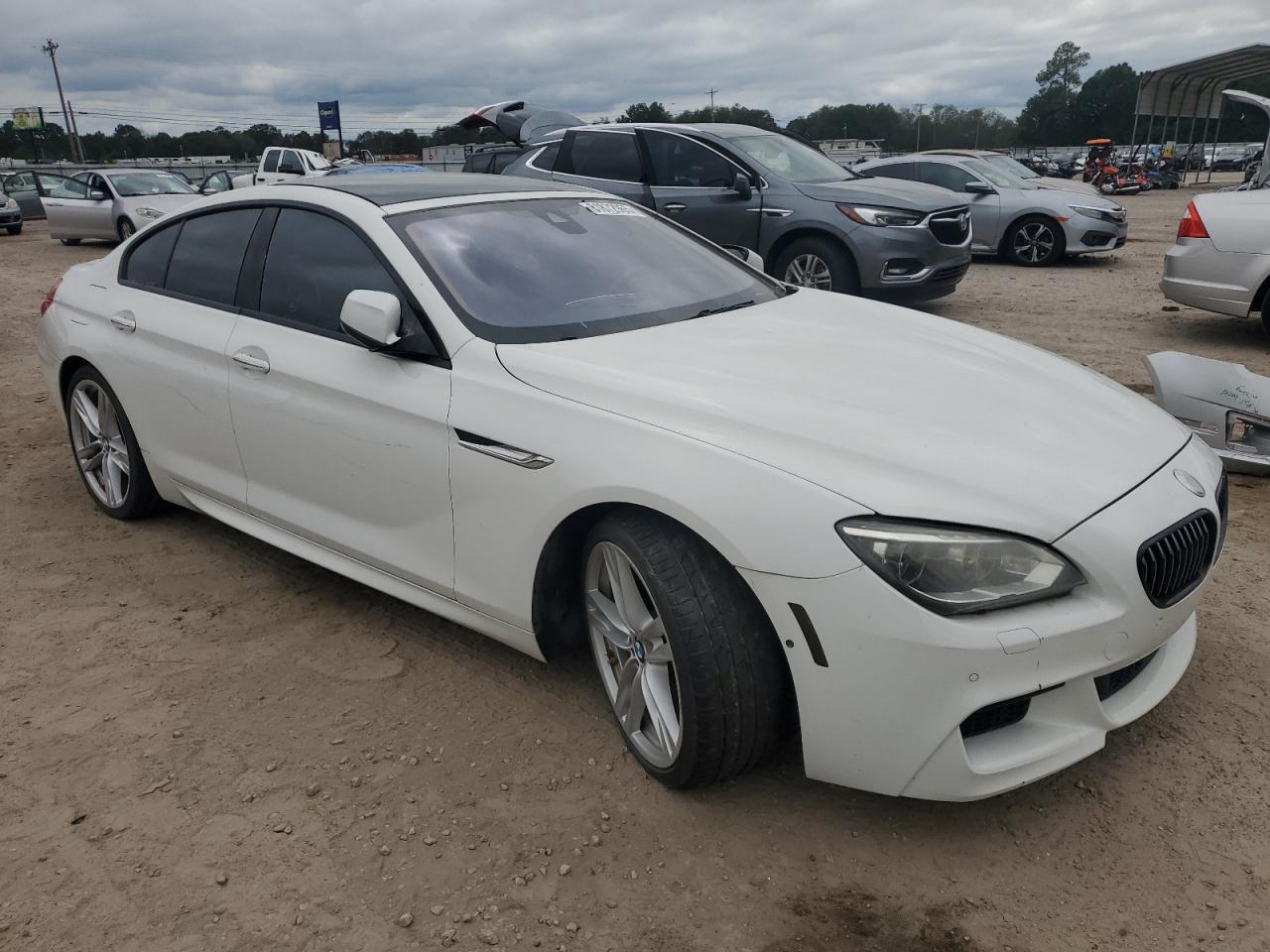 2014 Bmw 650 I Gran Coupe White vin: WBA6B2C52ED129734