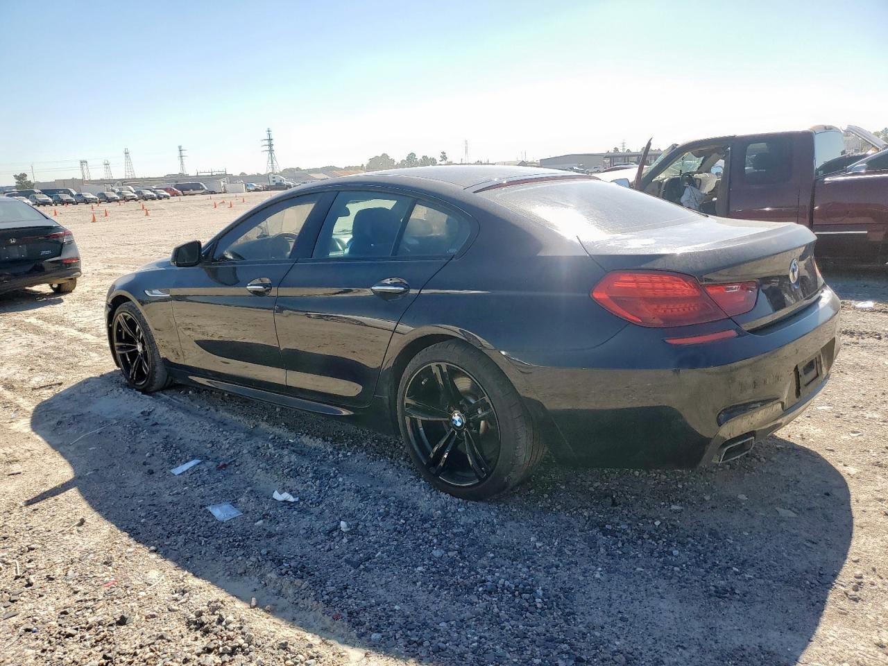 2015 Bmw 650 I Gran Coupe Black vin: WBA6B2C52FD798961