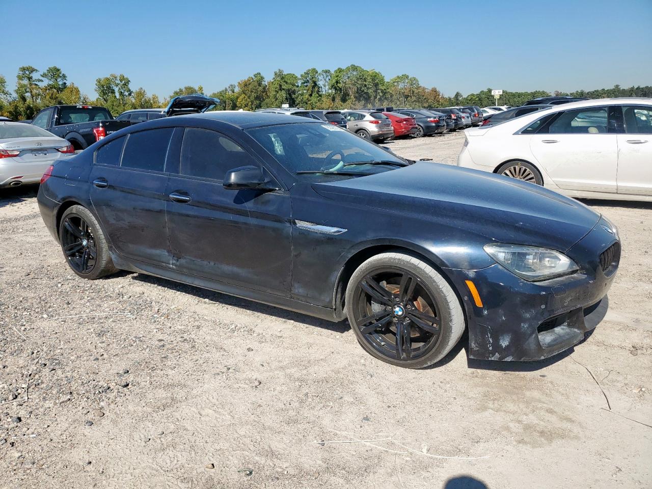 2015 Bmw 650 I Gran Coupe Black vin: WBA6B2C52FD798961