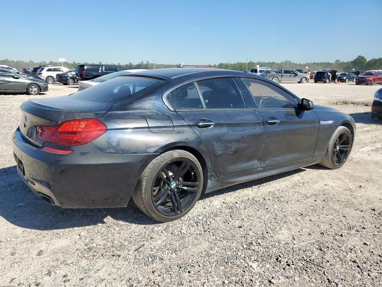 2015 Bmw 650 I Gran Coupe Black vin: WBA6B2C52FD798961
