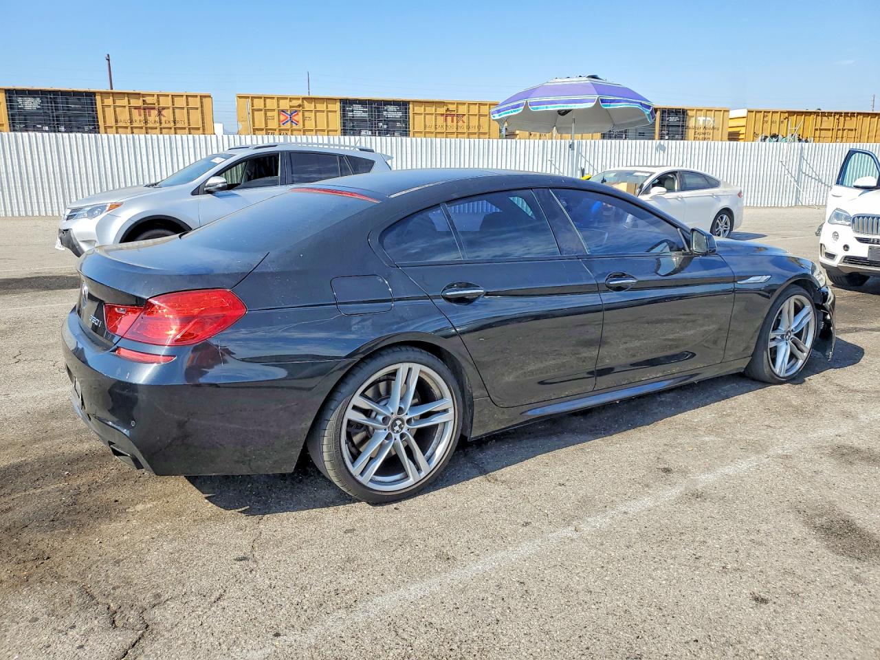 2015 Bmw 650 I Gran Coupe Black vin: WBA6B2C52FD799074