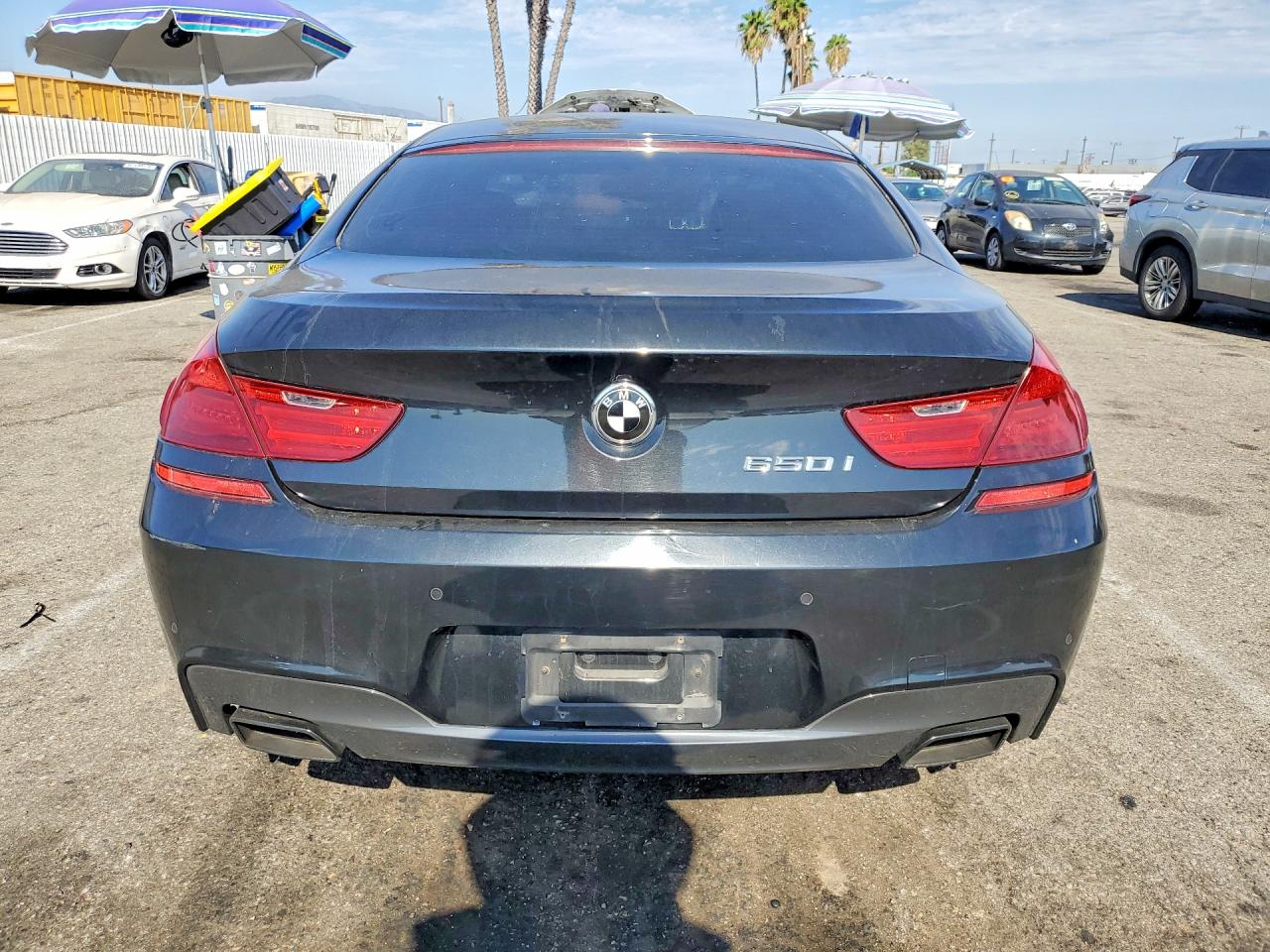 2015 Bmw 650 I Gran Coupe Black vin: WBA6B2C52FD799074