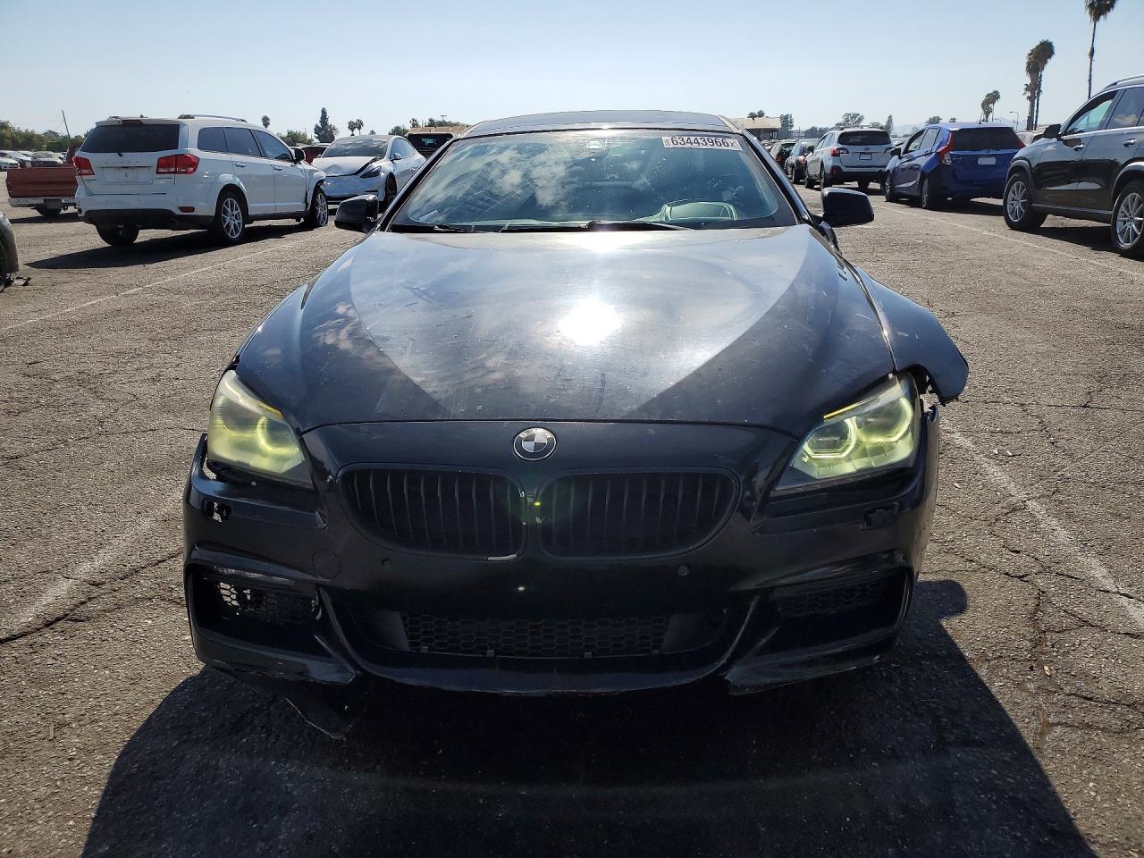 2015 Bmw 650 I Gran Coupe Black vin: WBA6B2C52FD799074