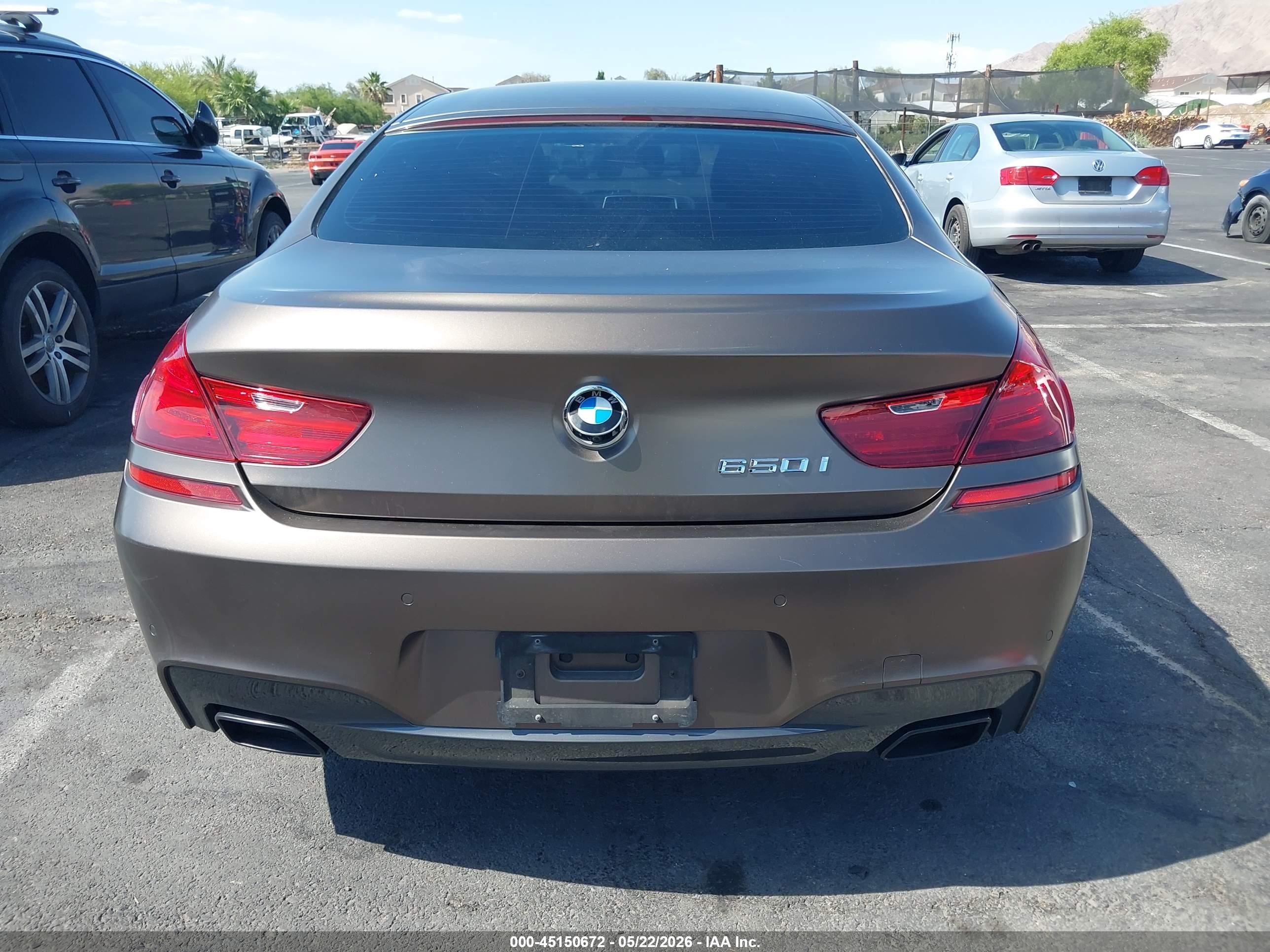 2015 Bmw 650i Gran Coupe   Brown vin: WBA6B2C54FGB99027