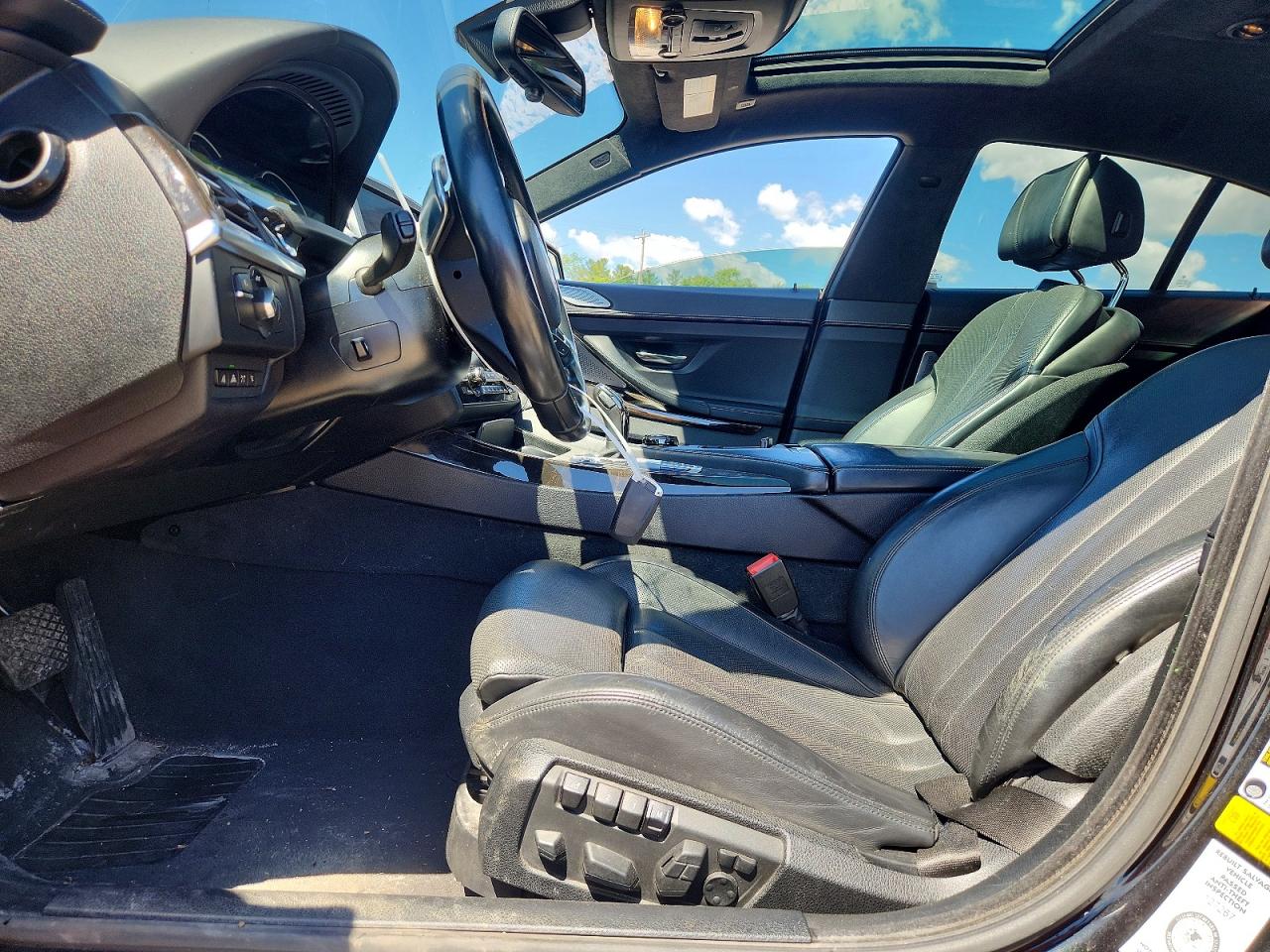 2015 Bmw 650 I Gran Coupe Black vin: WBA6B2C55FD799182