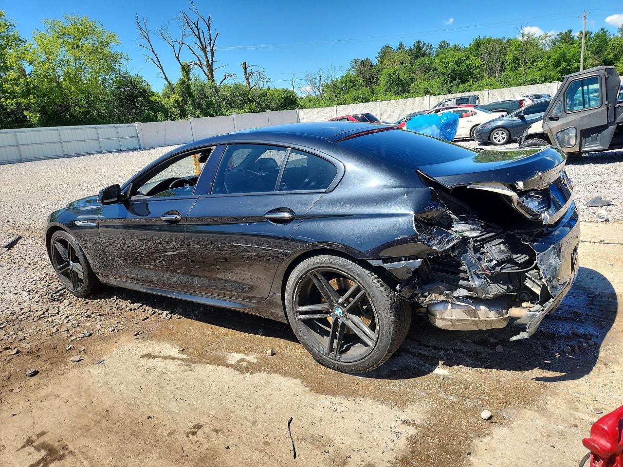 2015 Bmw 650 I Gran Coupe Black vin: WBA6B2C55FD799182