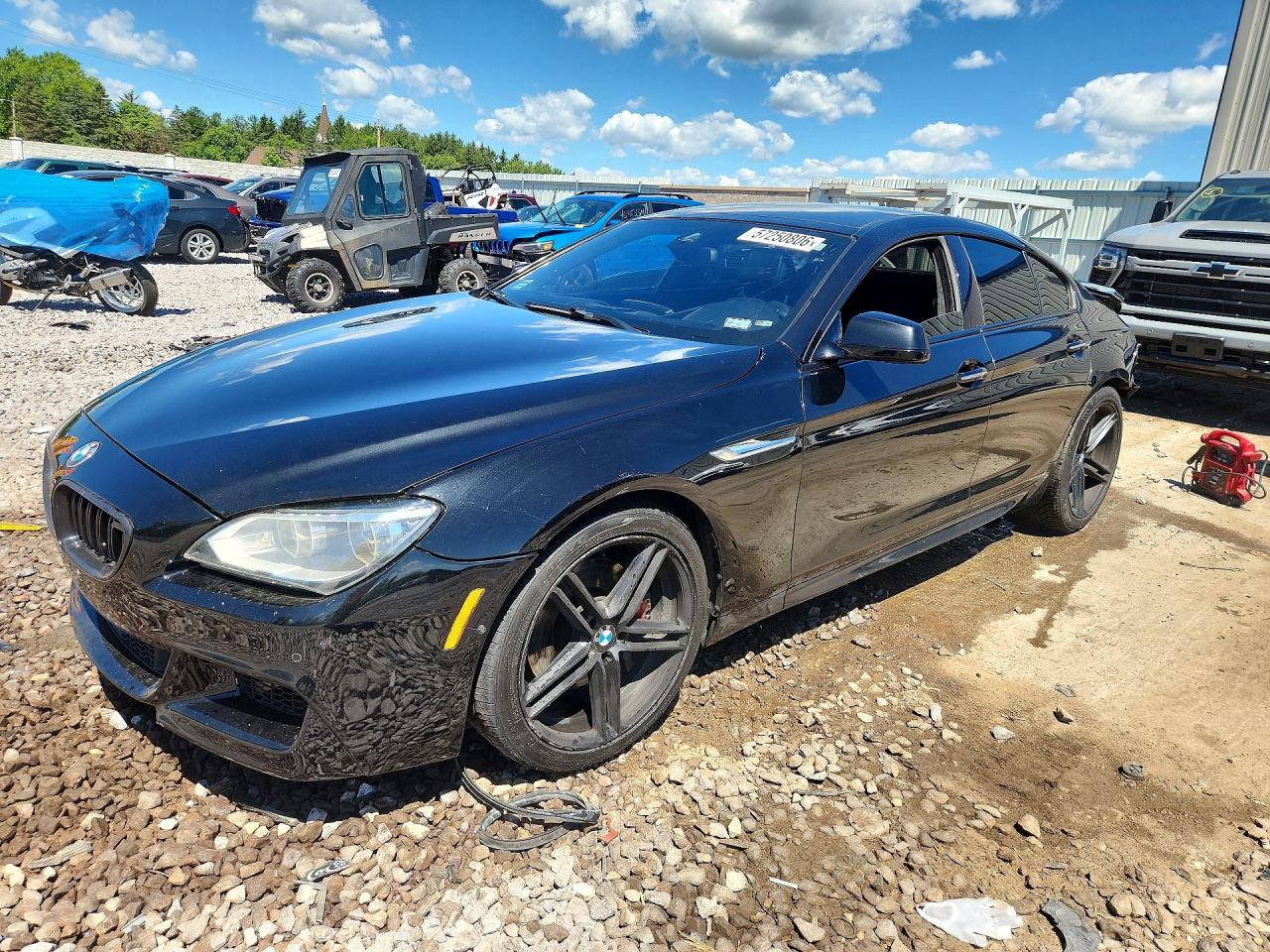 2015 Bmw 650 I Gran Coupe Black vin: WBA6B2C55FD799182