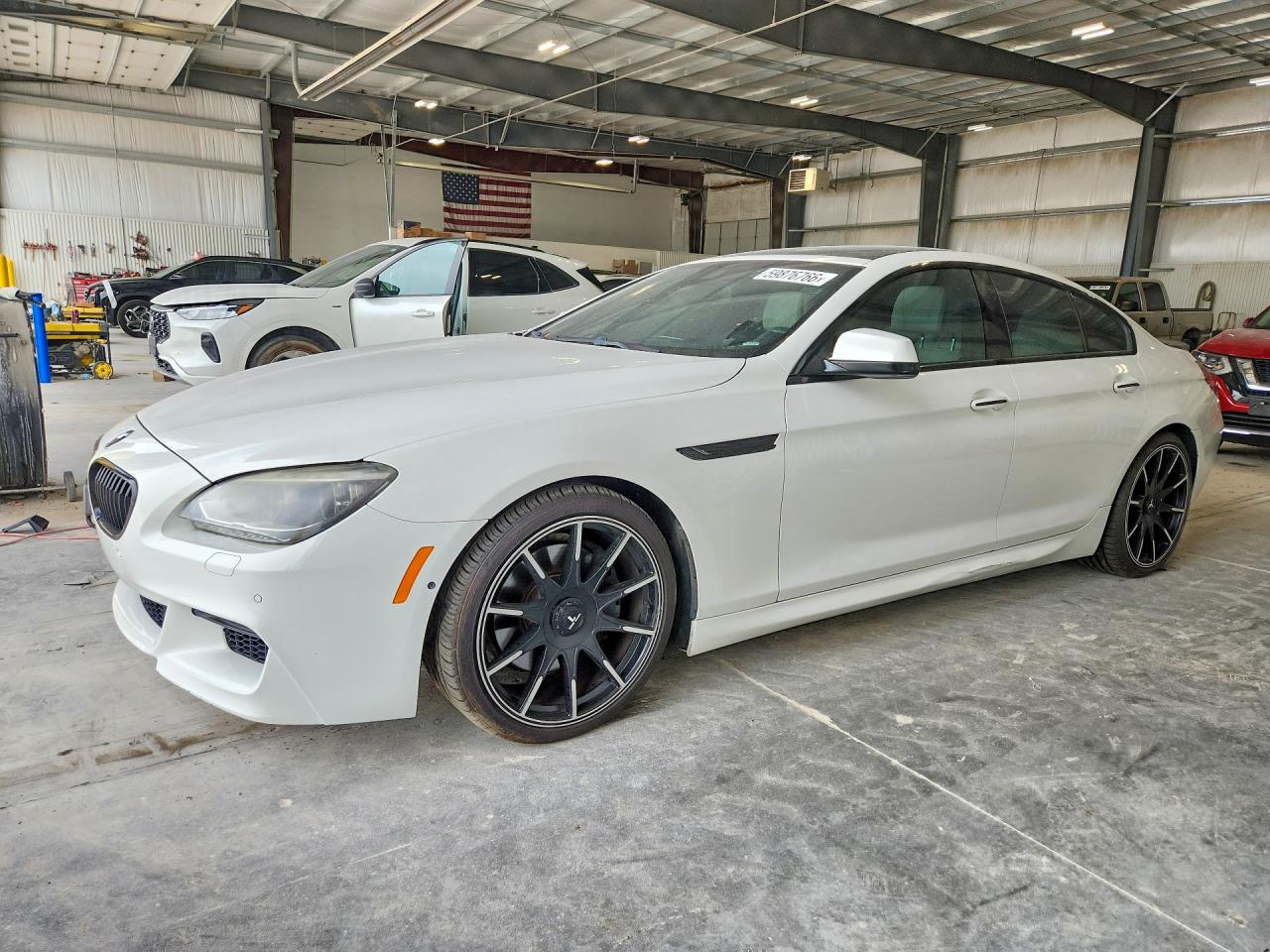 2014 Bmw 650 I Gran Coupe White vin: WBA6B2C56ED129672