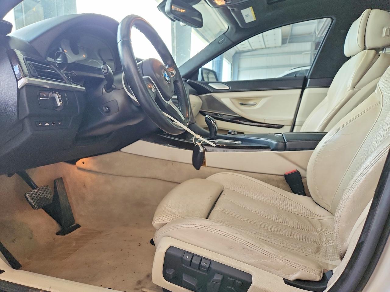 2014 Bmw 650 I Gran Coupe White vin: WBA6B2C56ED129672