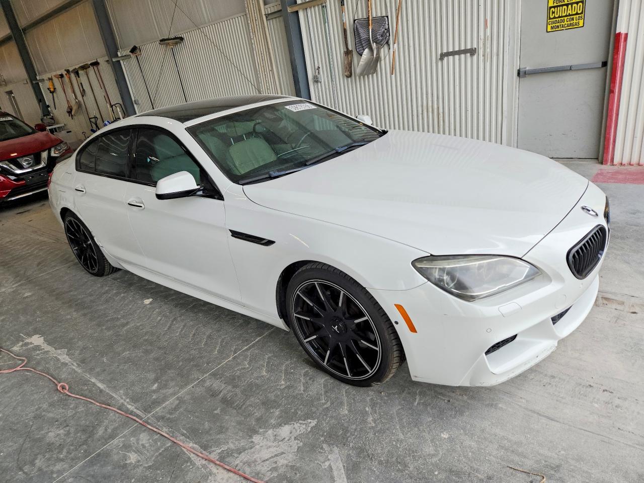 2014 Bmw 650 I Gran Coupe White vin: WBA6B2C56ED129672